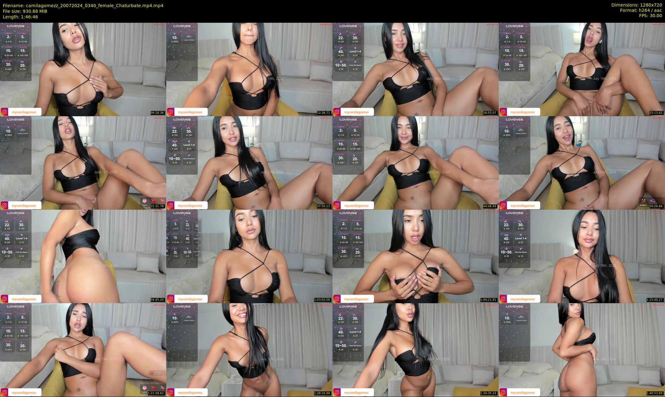 camilagomezz — 107 minute Chaturbate female cam show recording, 720p, Jul 20, 2024