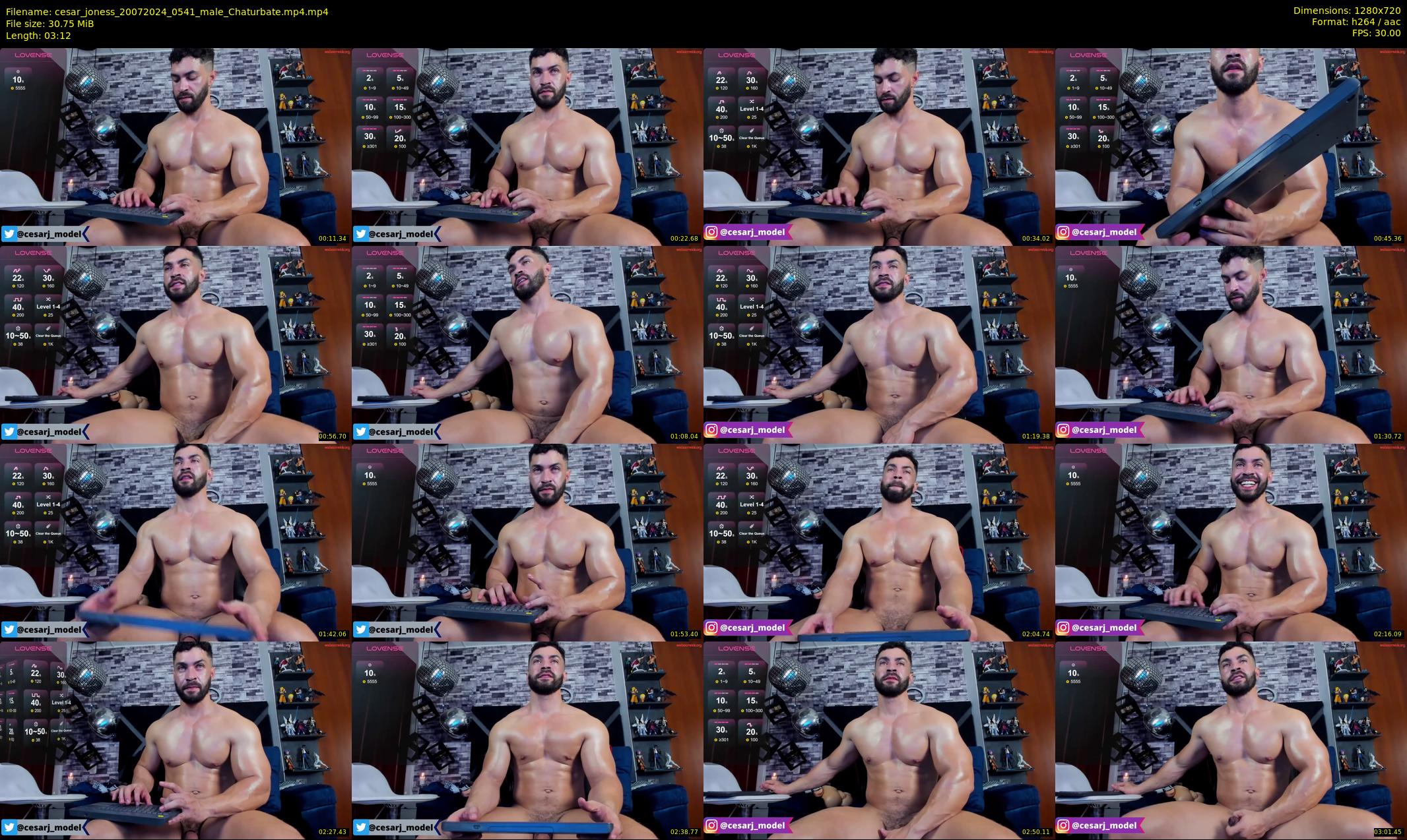cesar_joness — 4 minute Chaturbate male cam show recording, 720p, Jul 20, 2024
