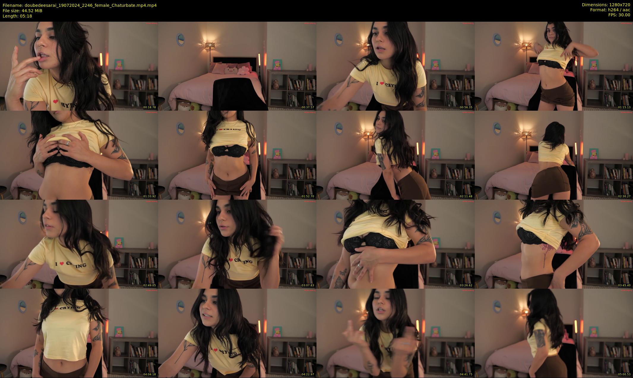 doubedeesarai — 6 minute Chaturbate female cam show recording, 720p, Jul 19, 2024