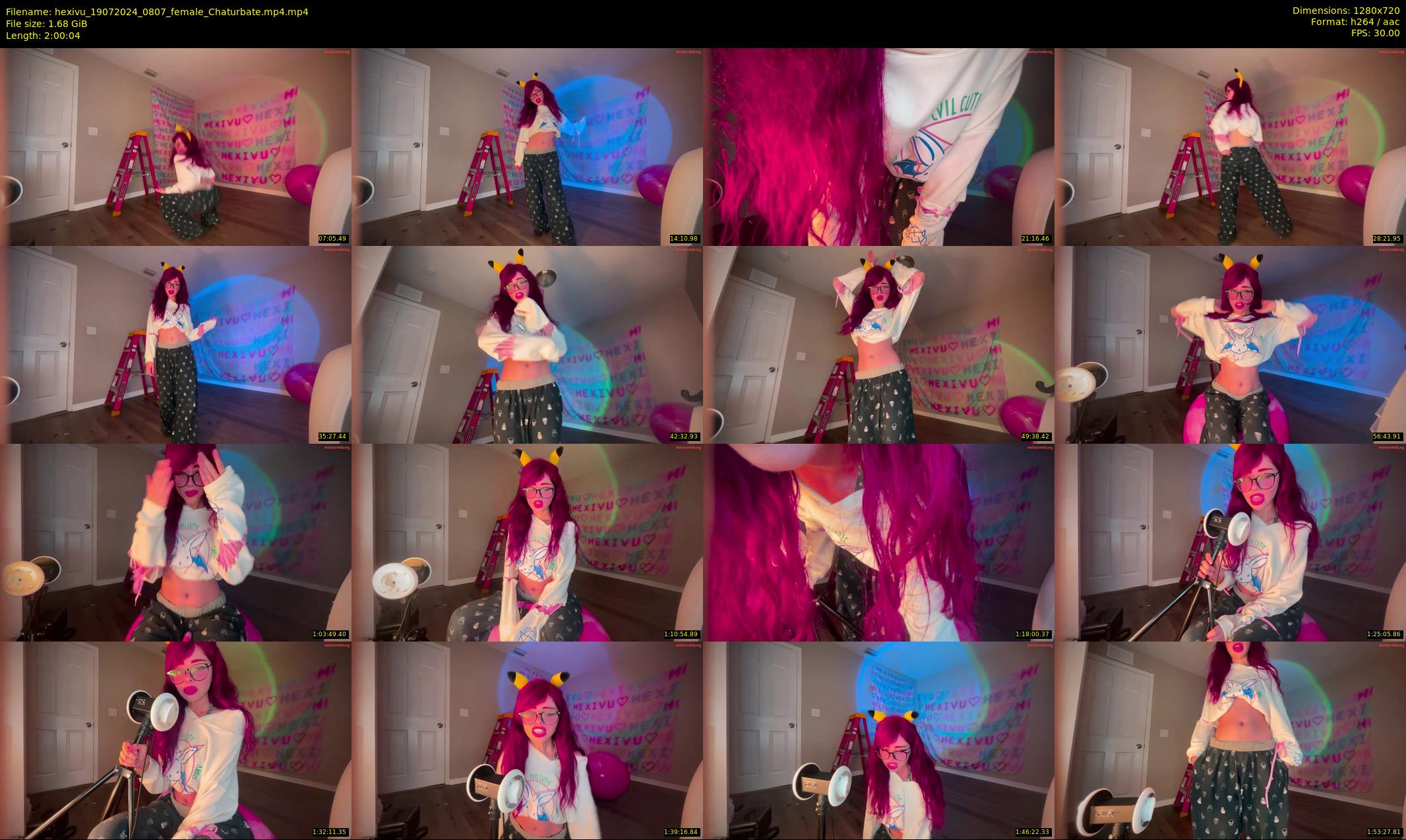 hexivu — 121 minute Chaturbate female cam show recording, 720p, Jul 19, 2024