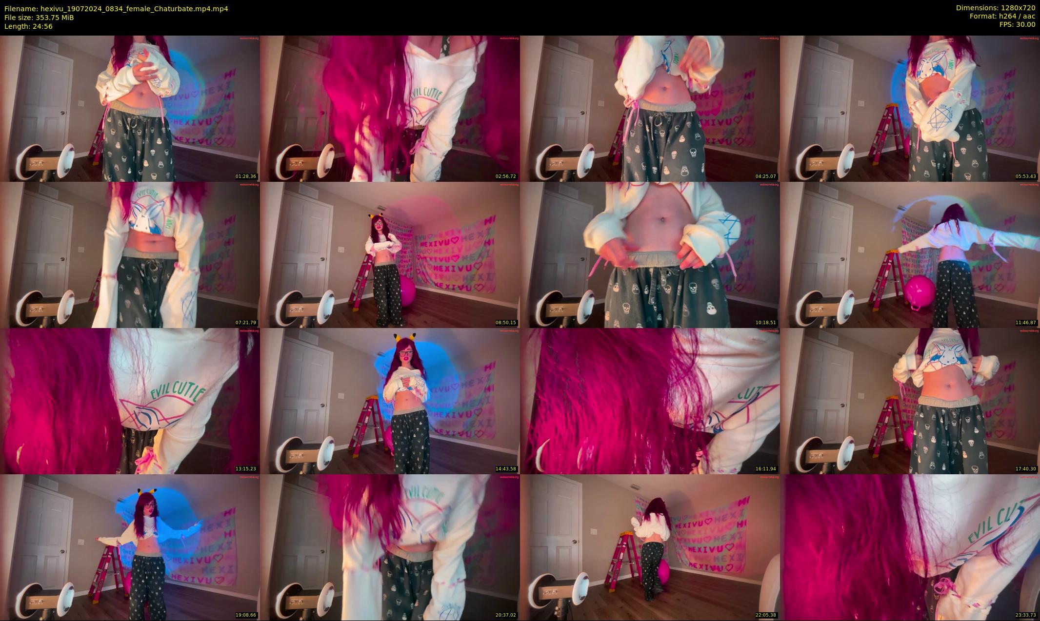 hexivu — 25 minute Chaturbate female cam show recording, 720p, Jul 19, 2024