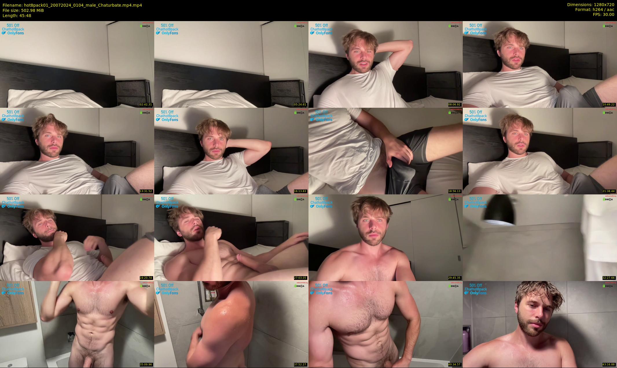 hot8pack01 — 46 minute Chaturbate male cam show recording, 720p, Jul 20, 2024