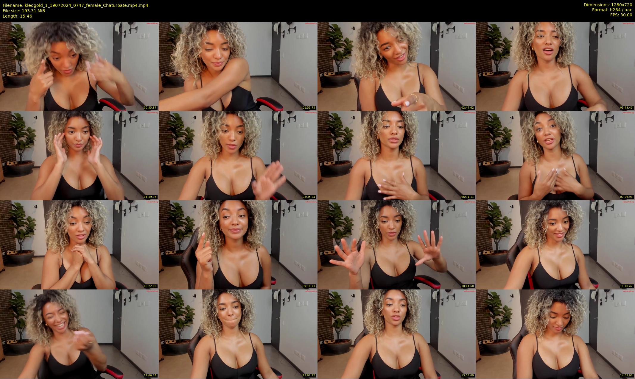 kleogold_1 — 16 minute Chaturbate female cam show recording, 720p, Jul 19, 2024