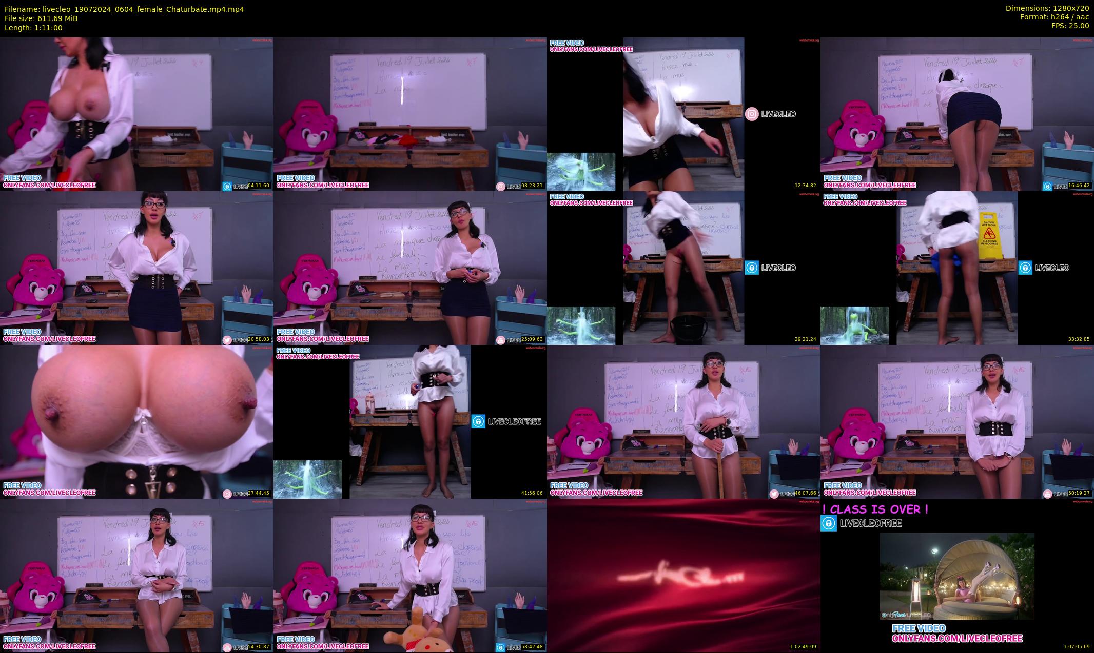 livecleo — 71 minute Chaturbate female cam show recording, 720p, Jul 19, 2024