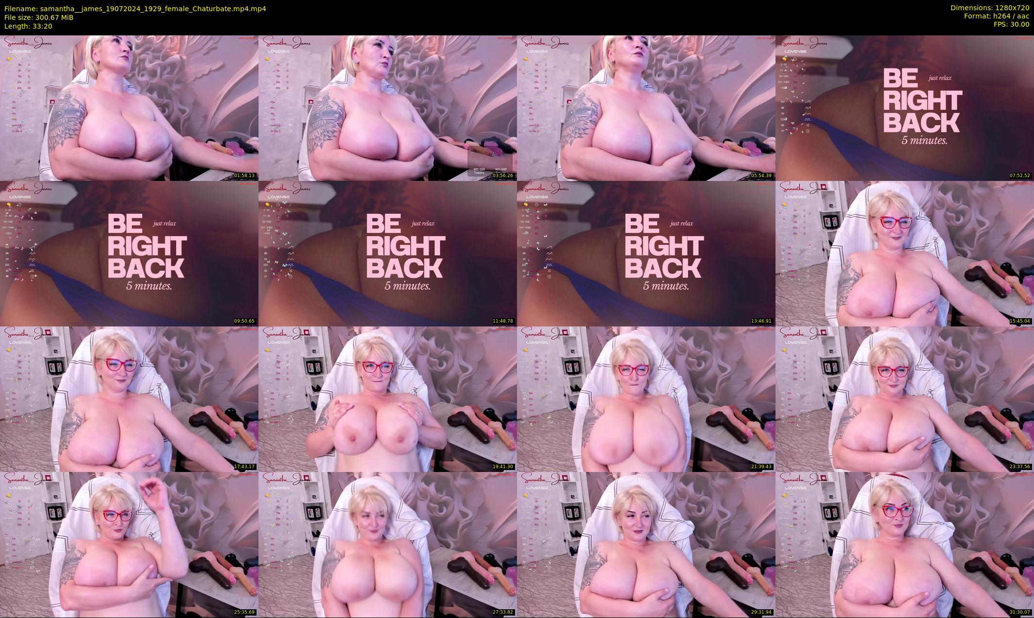 samantha__james — 34 minute Chaturbate female cam show recording, 720p, Jul 19, 2024