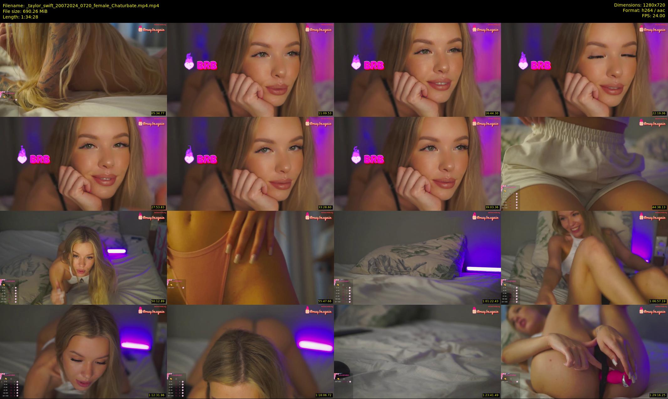 _taylor_swift — 95 minute Chaturbate female cam show recording, 720p, Jul 20, 2024