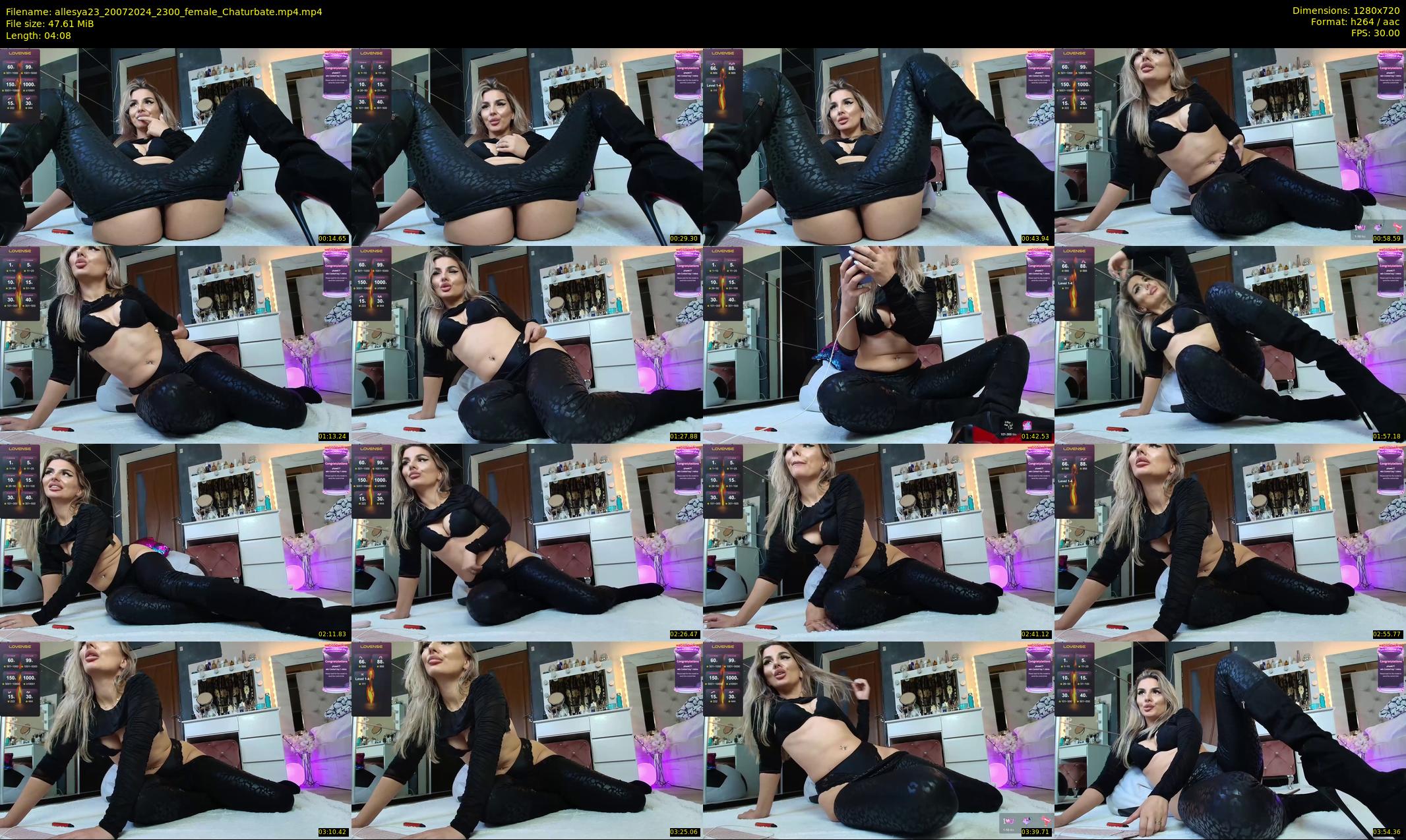 allesya23 — 5 minute Chaturbate female cam show recording, 720p, Jul 20, 2024
