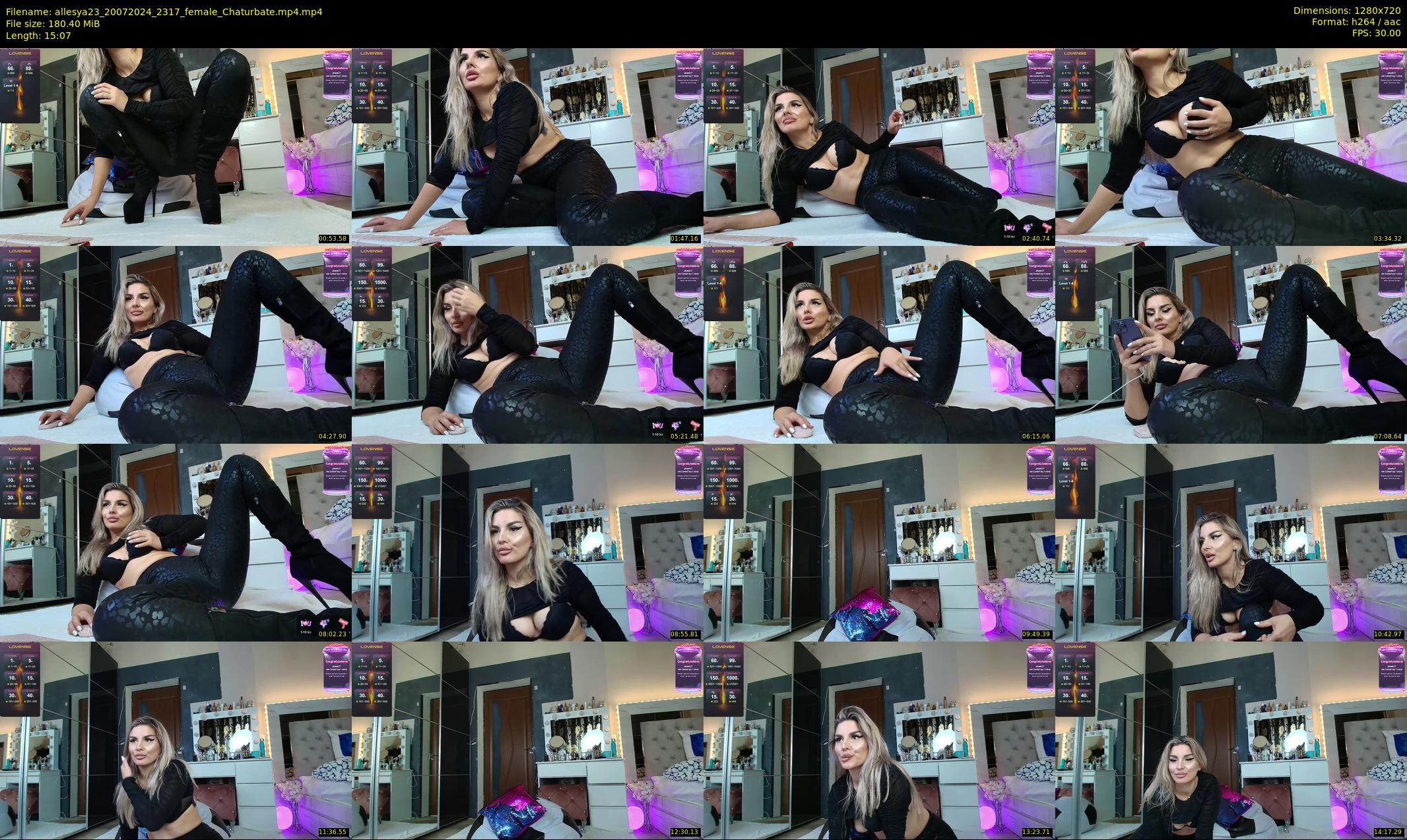 allesya23 — 16 minute Chaturbate female cam show recording, 720p, Jul 20, 2024