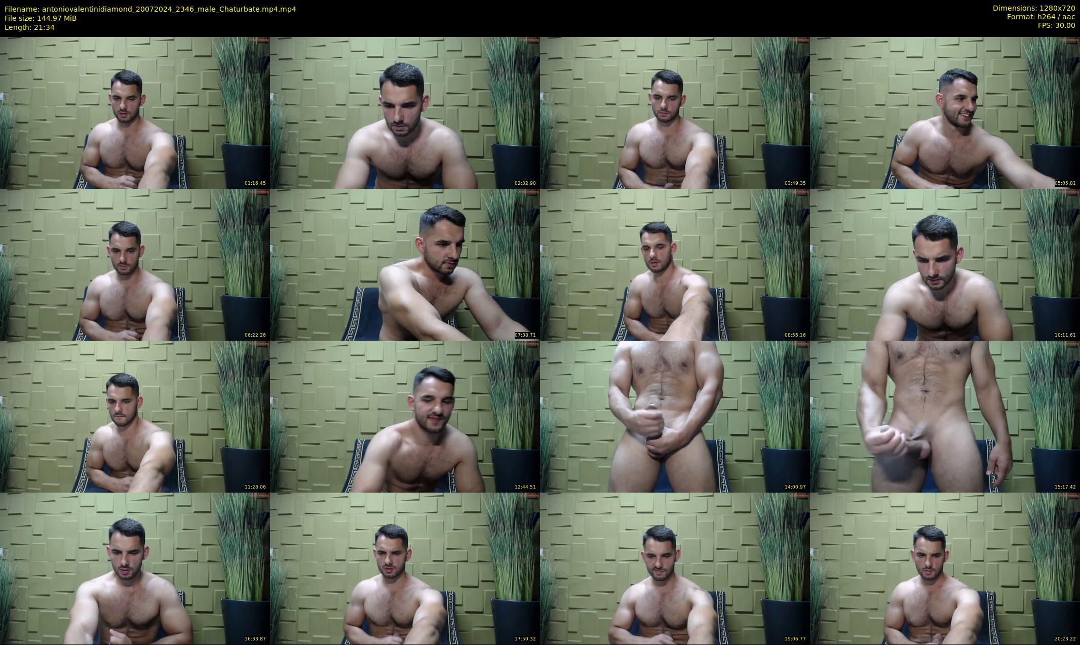 antoniovalentinidiamond — 22 minute Chaturbate male cam show recording, 720p, Jul 20, 2024