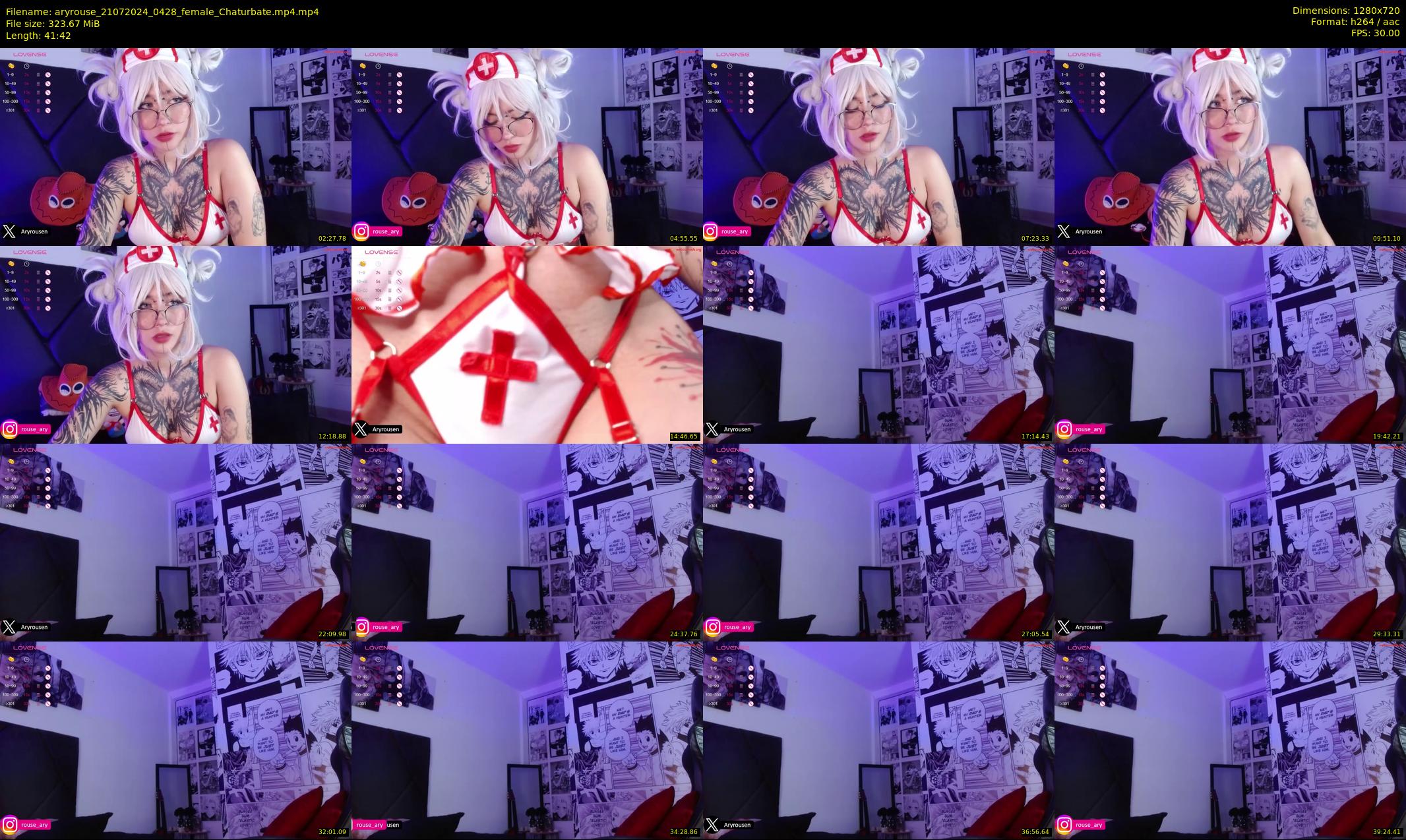 aryrouse — 42 minute Chaturbate female cam show recording, 720p, Jul 21, 2024