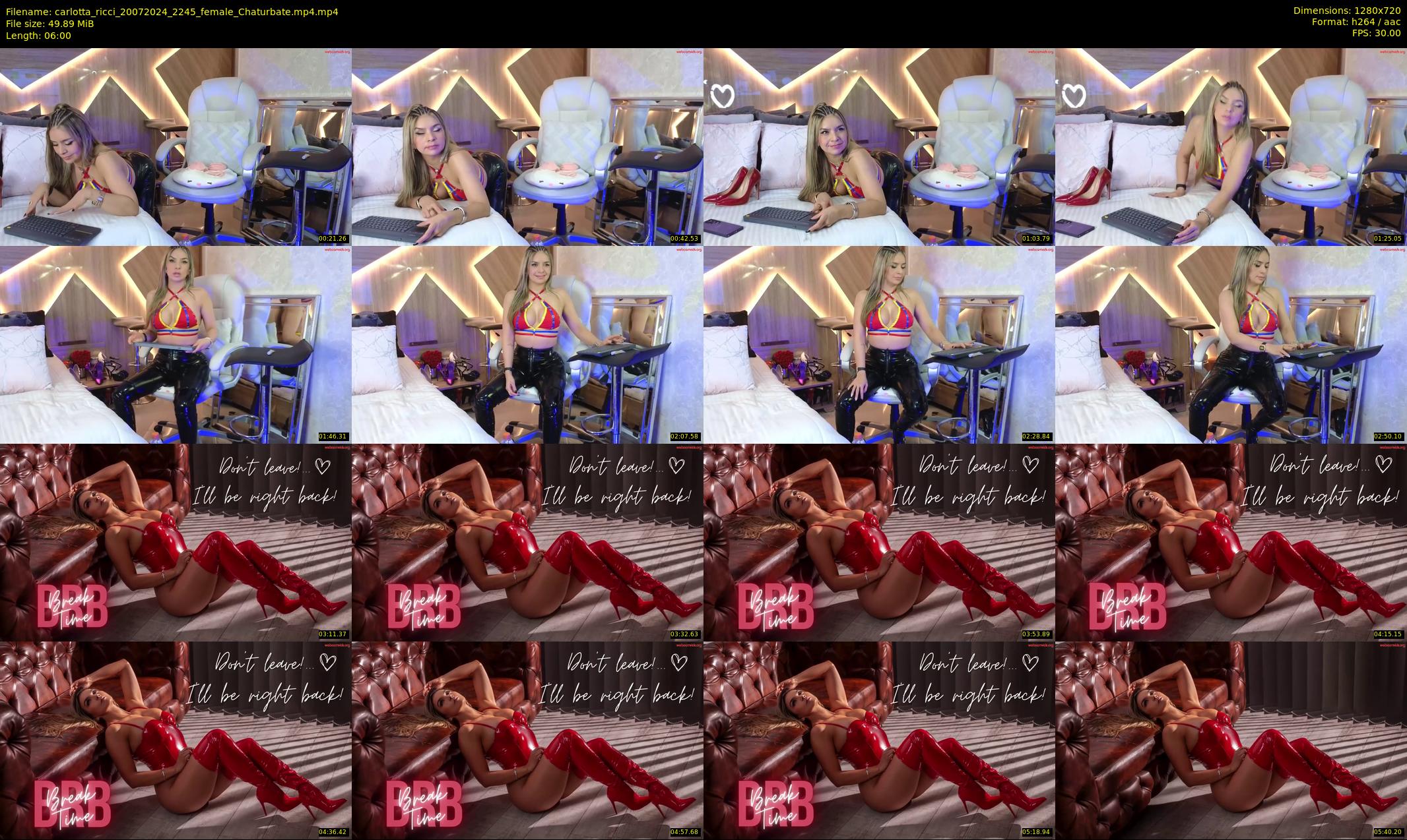 carlotta_ricci — 6 minute Chaturbate female cam show recording, 720p, Jul 20, 2024