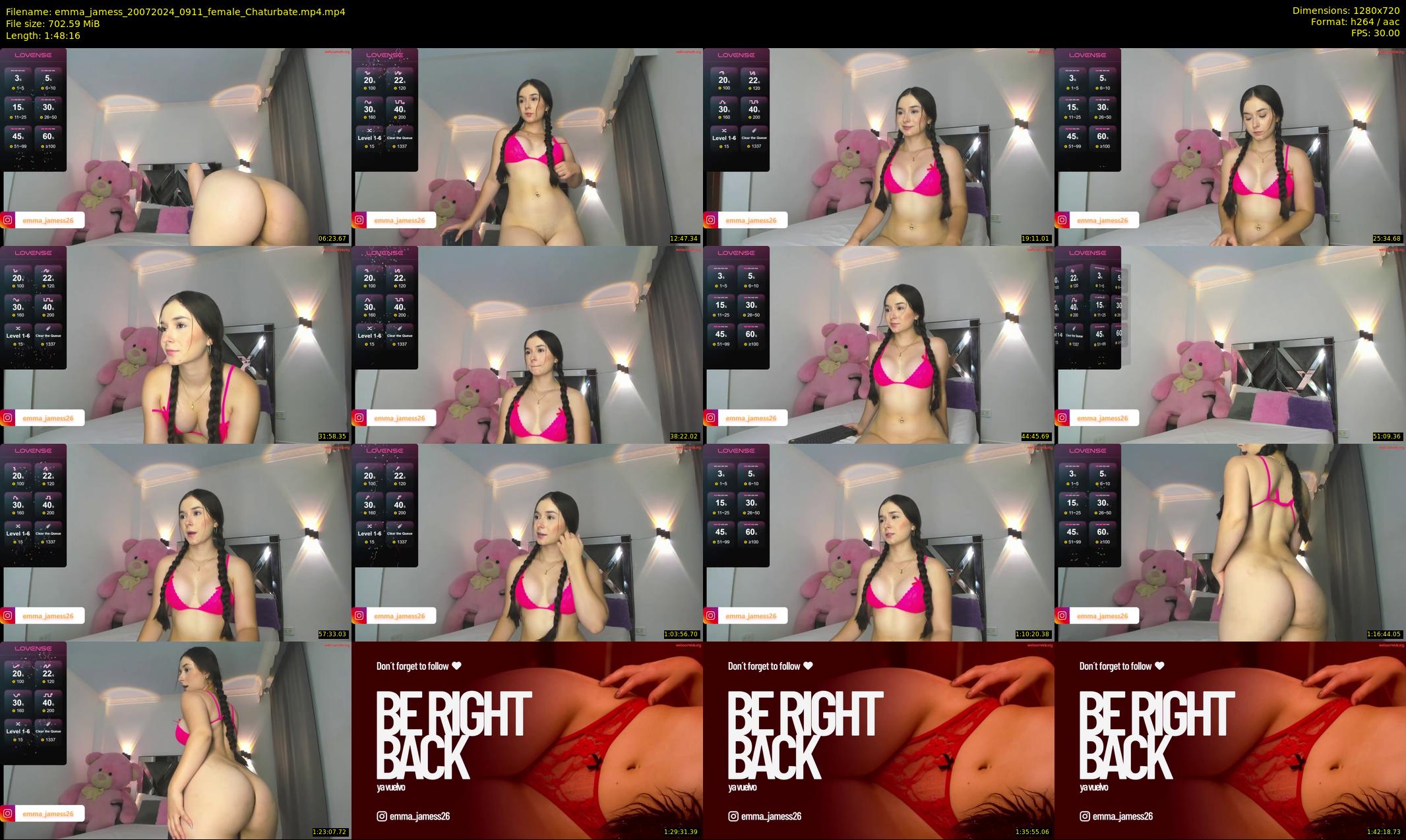 emma_jamess — 109 minute Chaturbate female cam show recording, 720p, Jul 20, 2024