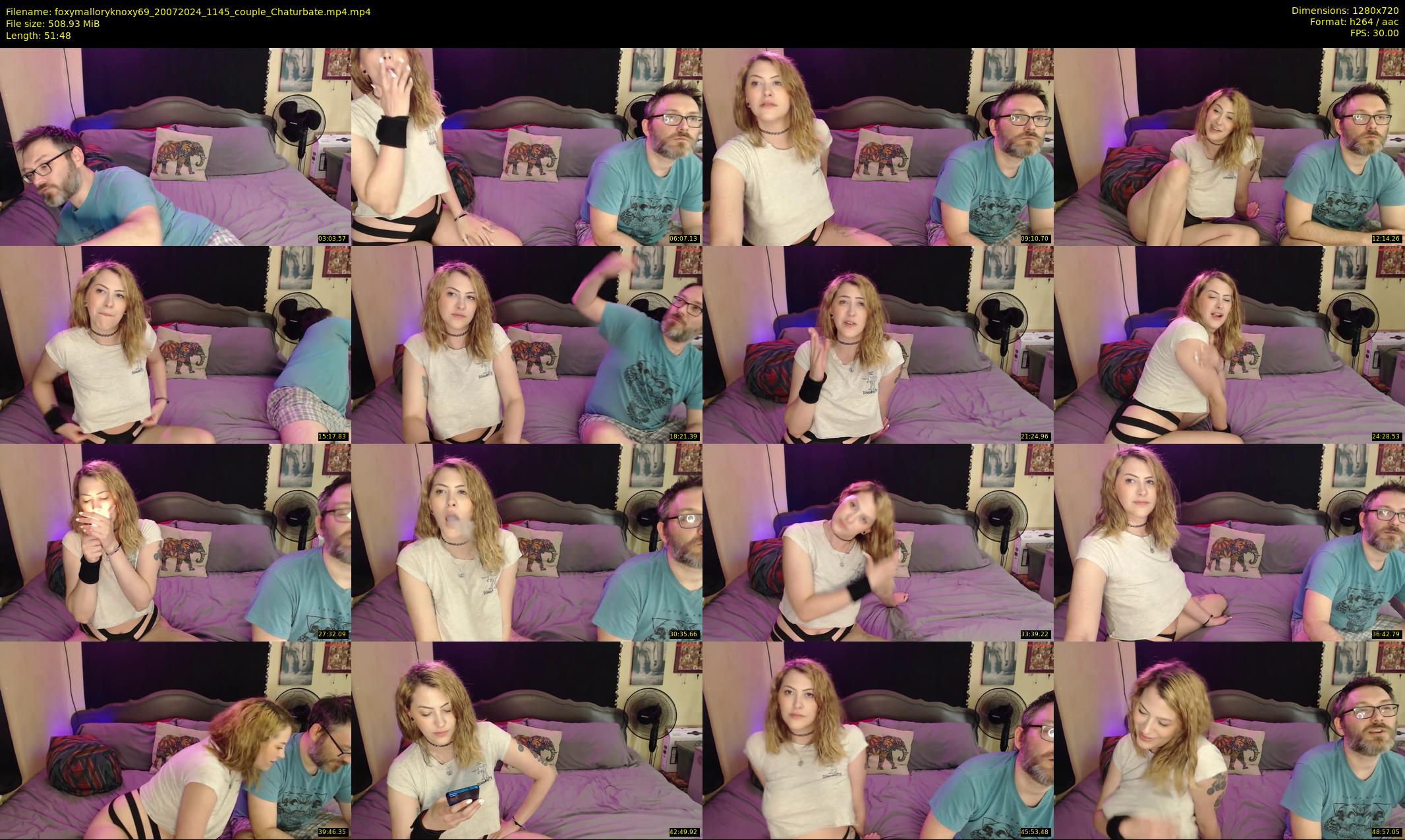 foxymalloryknoxy69 — 52 minute Chaturbate couple cam show recording, 720p, Jul 20, 2024