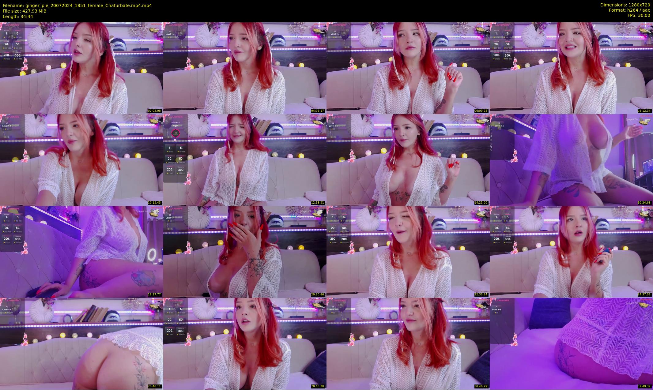 ginger_pie — 35 minute Chaturbate female cam show recording, 720p, Jul 20, 2024