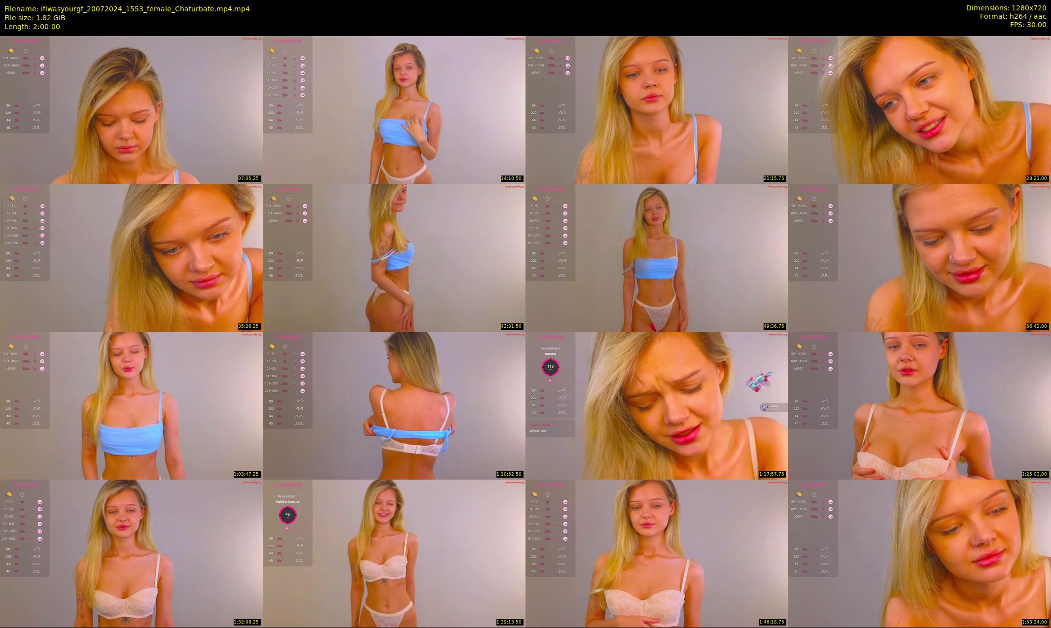 ifiwasyourgf — 120 minute Chaturbate female cam show recording, 720p, Jul 20, 2024