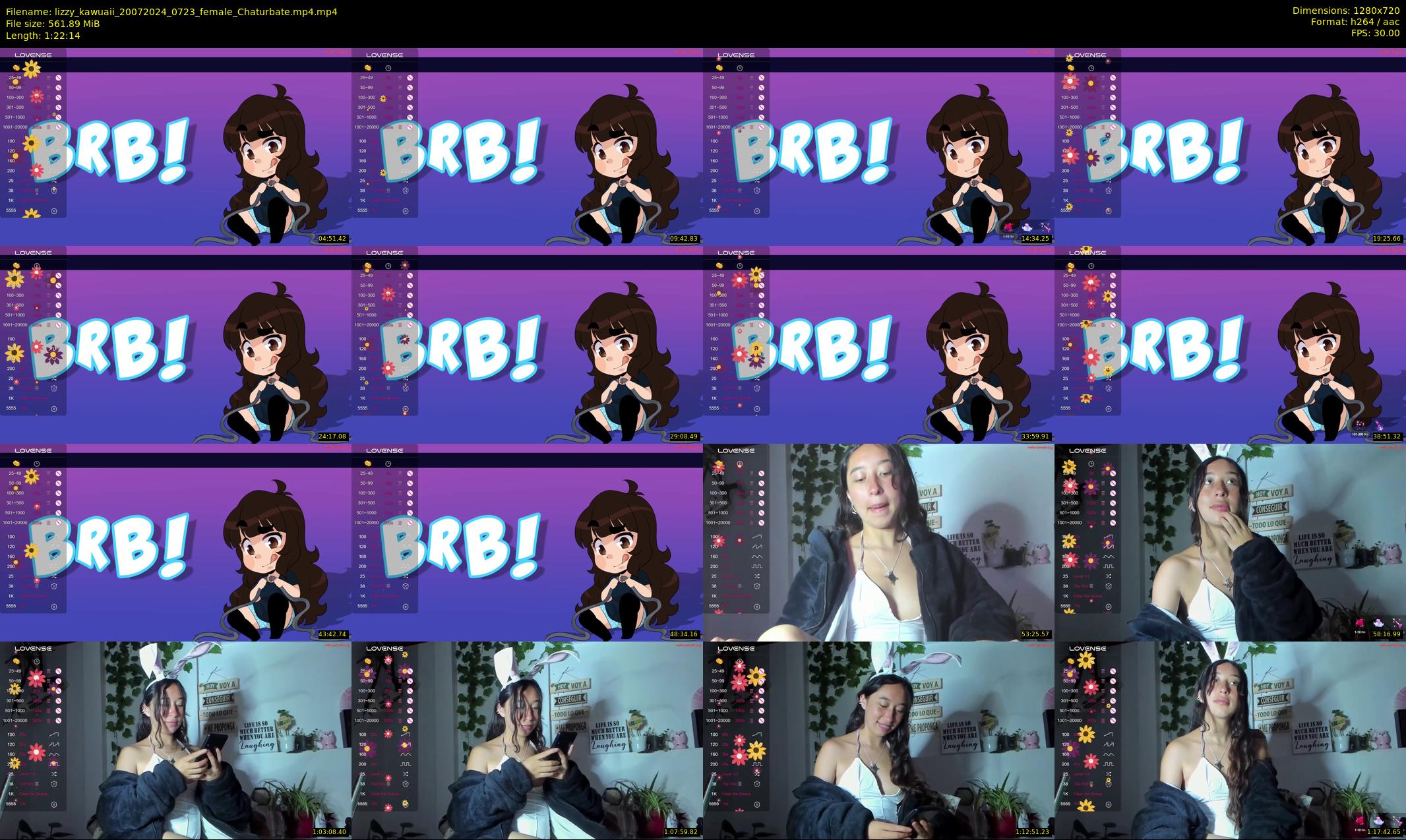lizzy_kawuaii — 83 minute Chaturbate female cam show recording, 720p, Jul 20, 2024