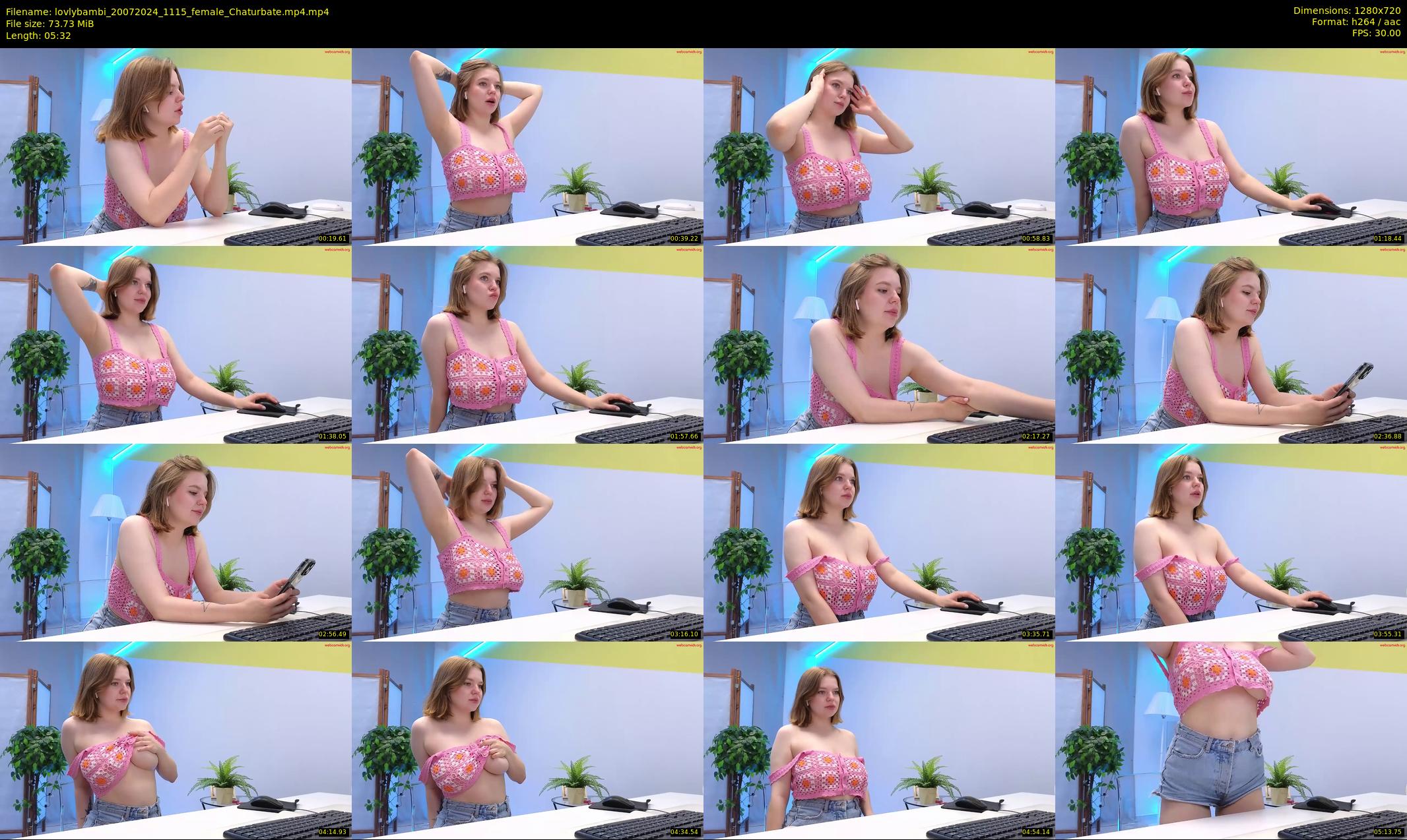 lovlybambi — 6 minute Chaturbate female cam show recording, 720p, Jul 20, 2024