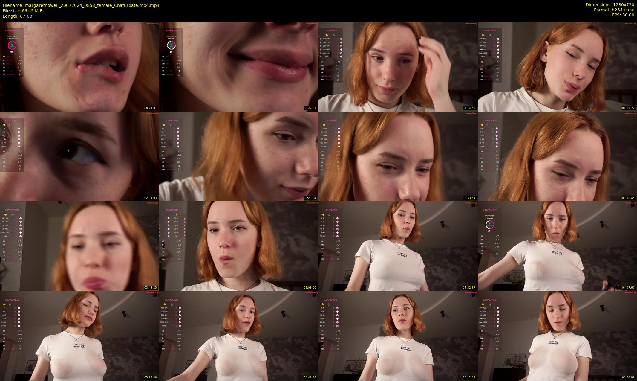 margarethowell — 7 minute Chaturbate female cam show recording, 720p, Jul 20, 2024