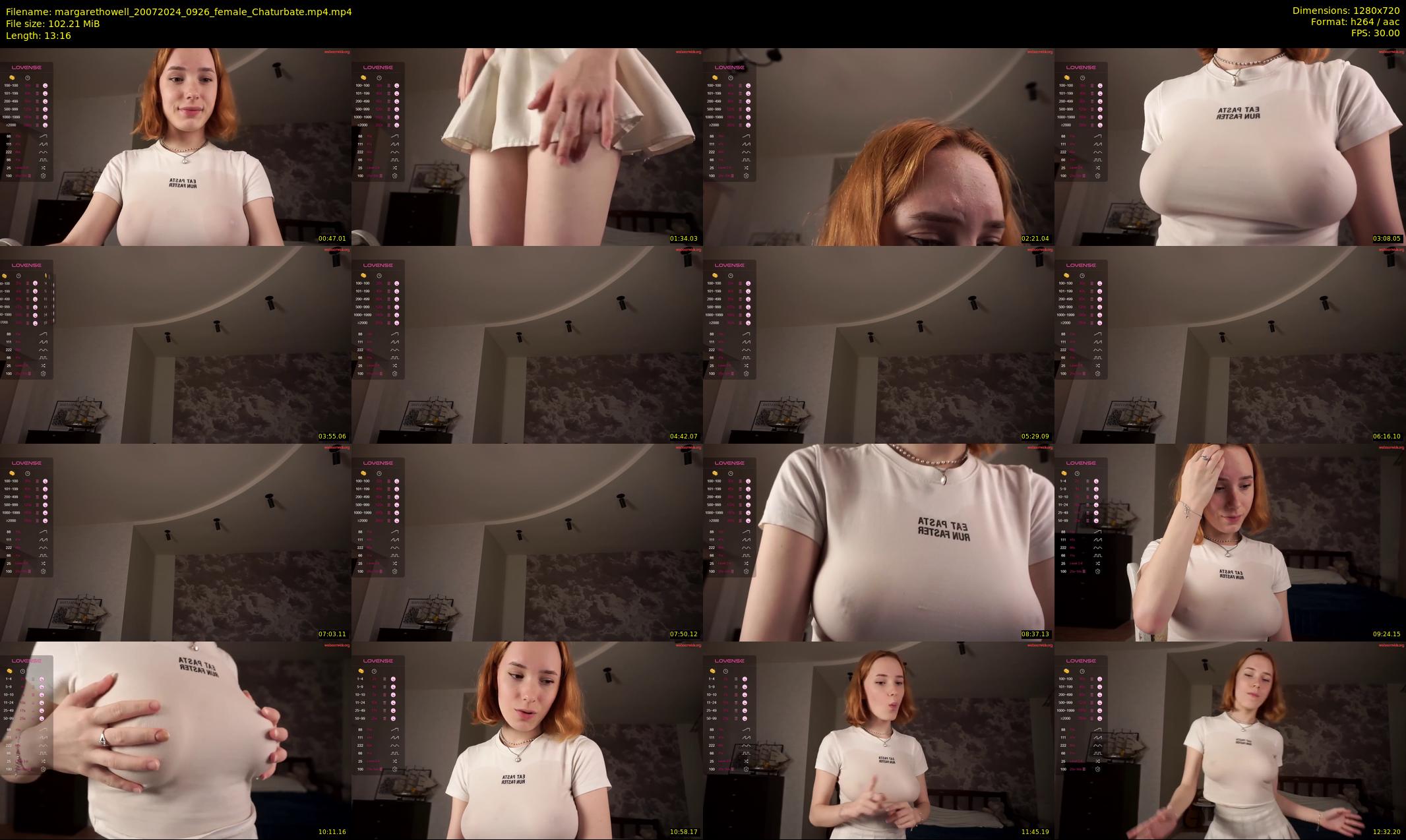 margarethowell — 14 minute Chaturbate female cam show recording, 720p, Jul 20, 2024