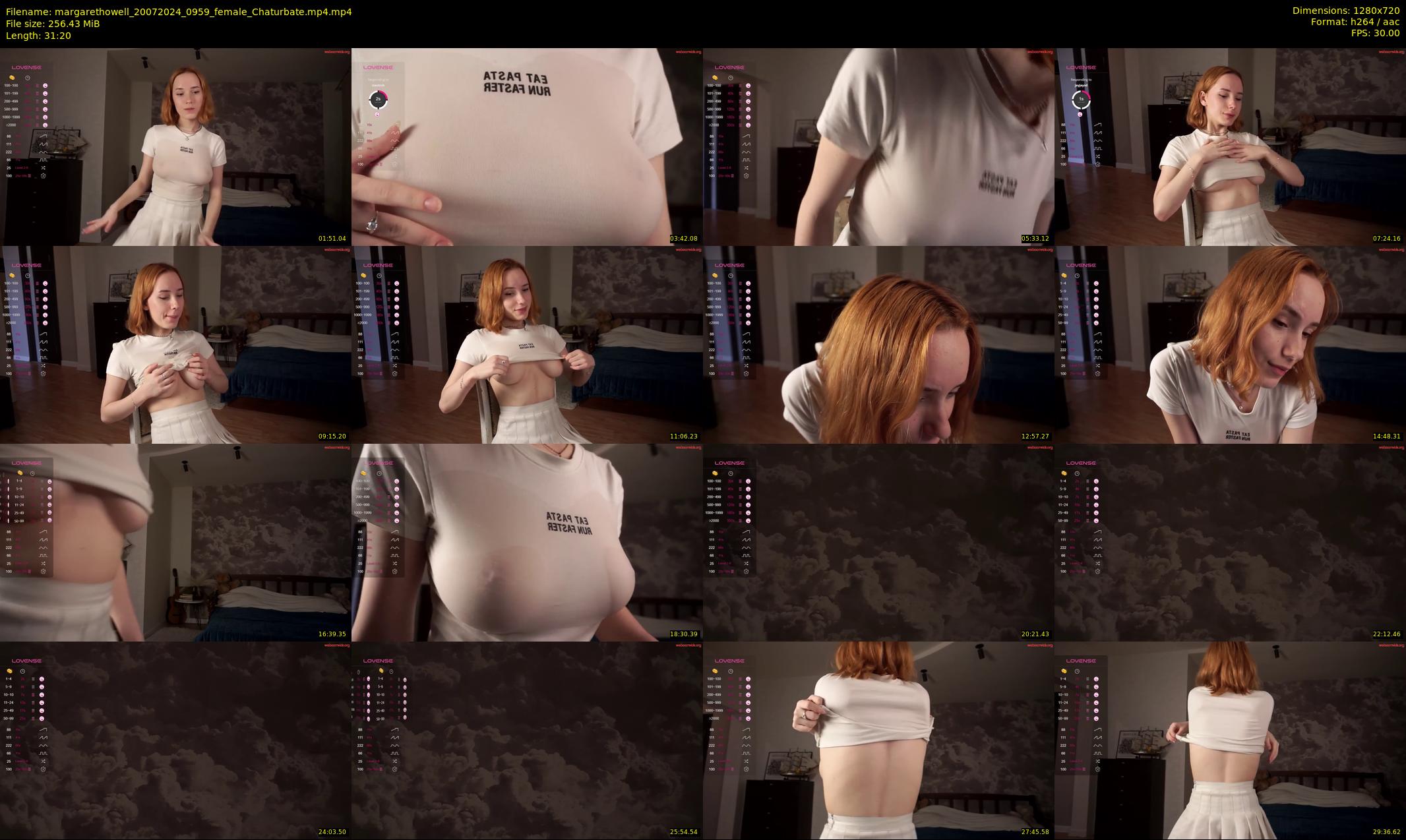 margarethowell — 32 minute Chaturbate female cam show recording, 720p, Jul 20, 2024
