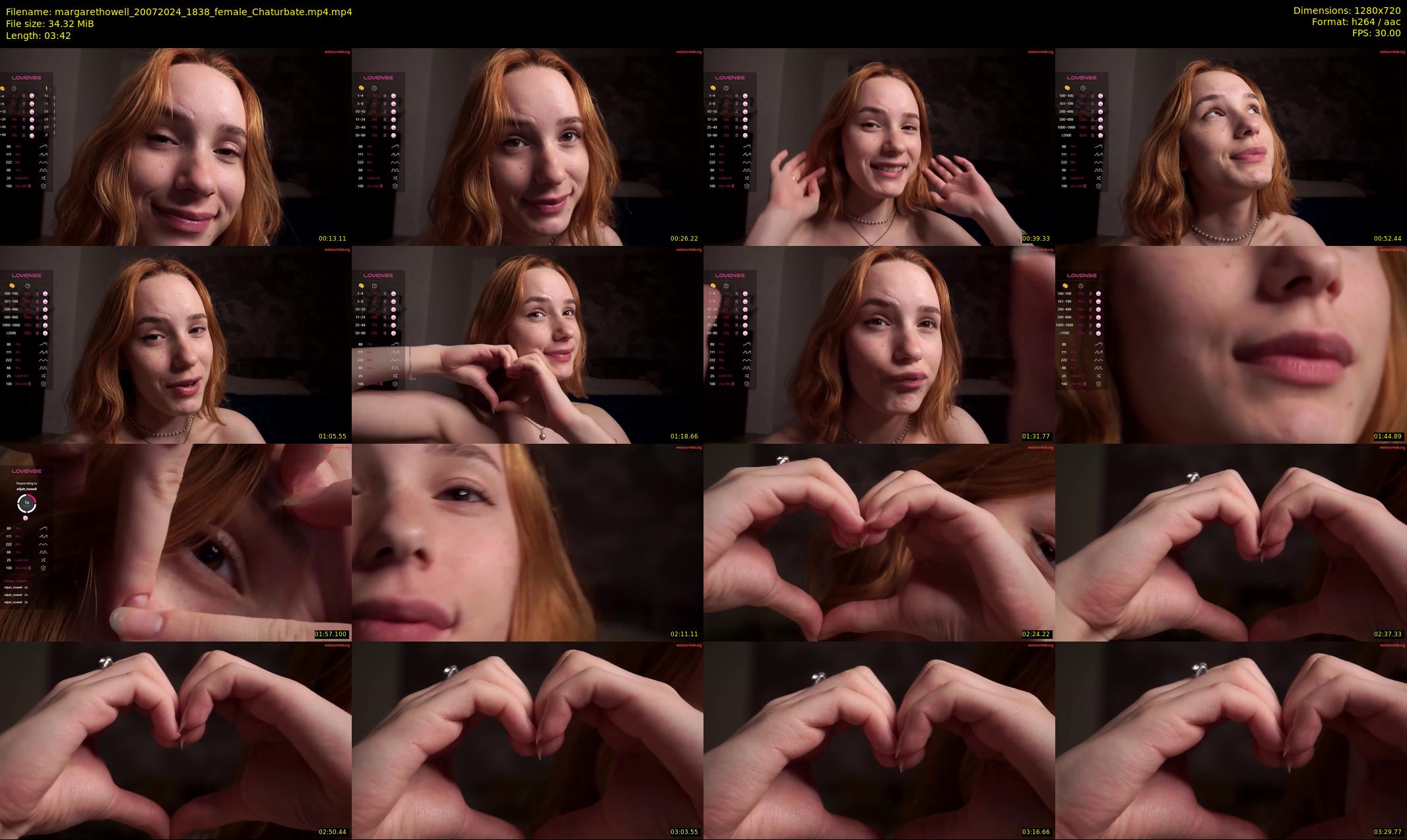 margarethowell — 4 minute Chaturbate female cam show recording, 720p, Jul 20, 2024