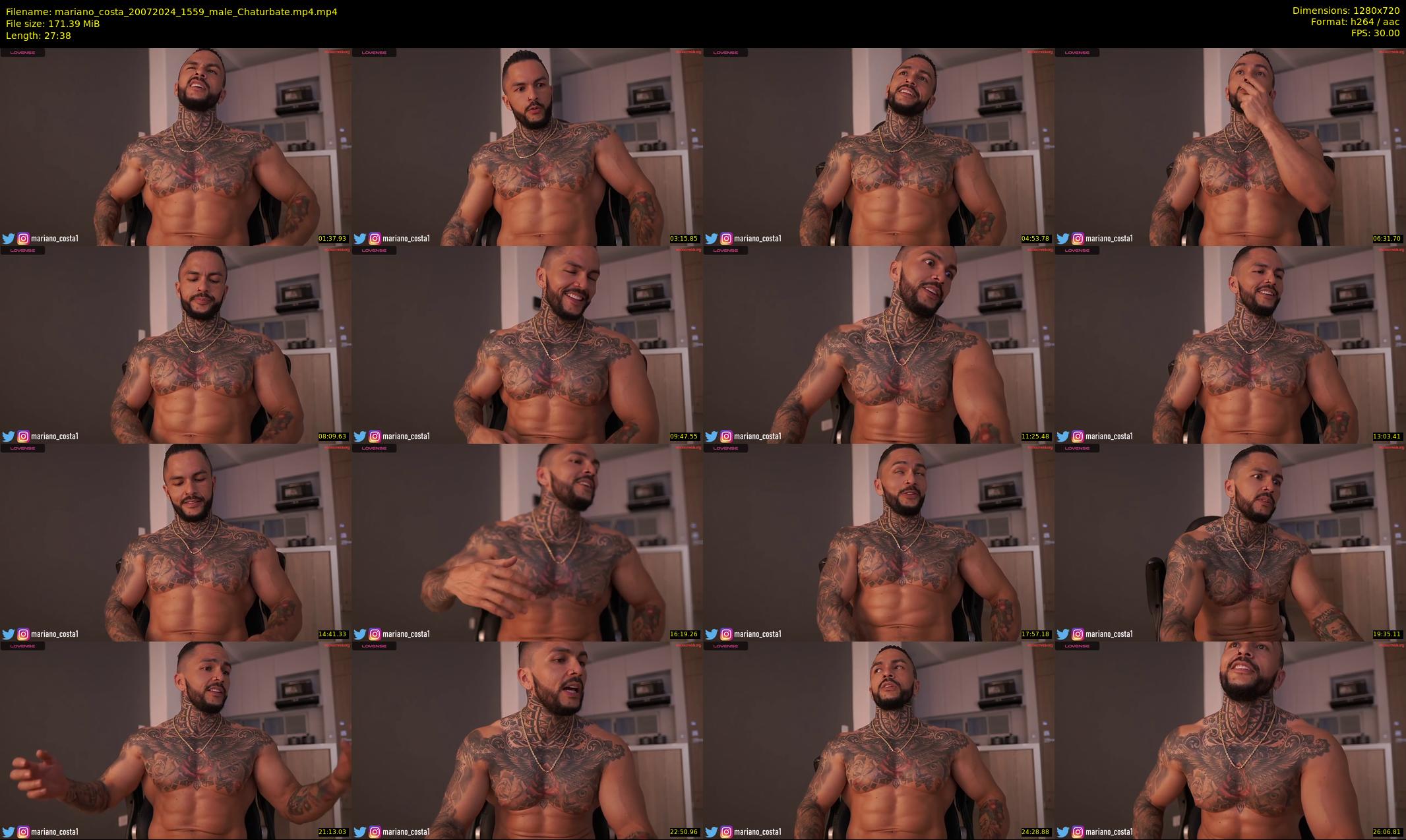 mariano_costa — 28 minute Chaturbate male cam show recording, 720p, Jul 20, 2024
