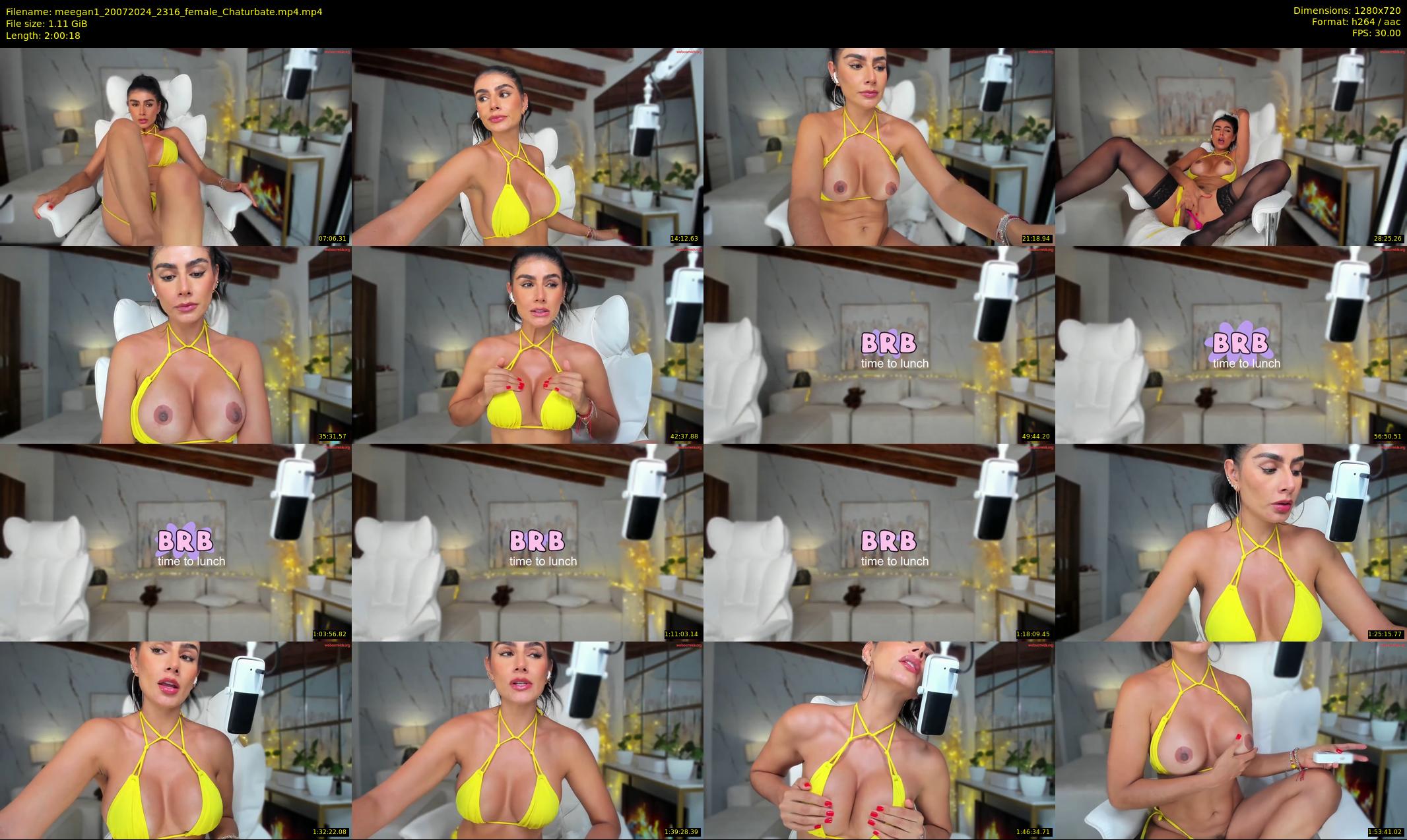 meegan1 — 121 minute Chaturbate female cam show recording, 720p, Jul 20, 2024