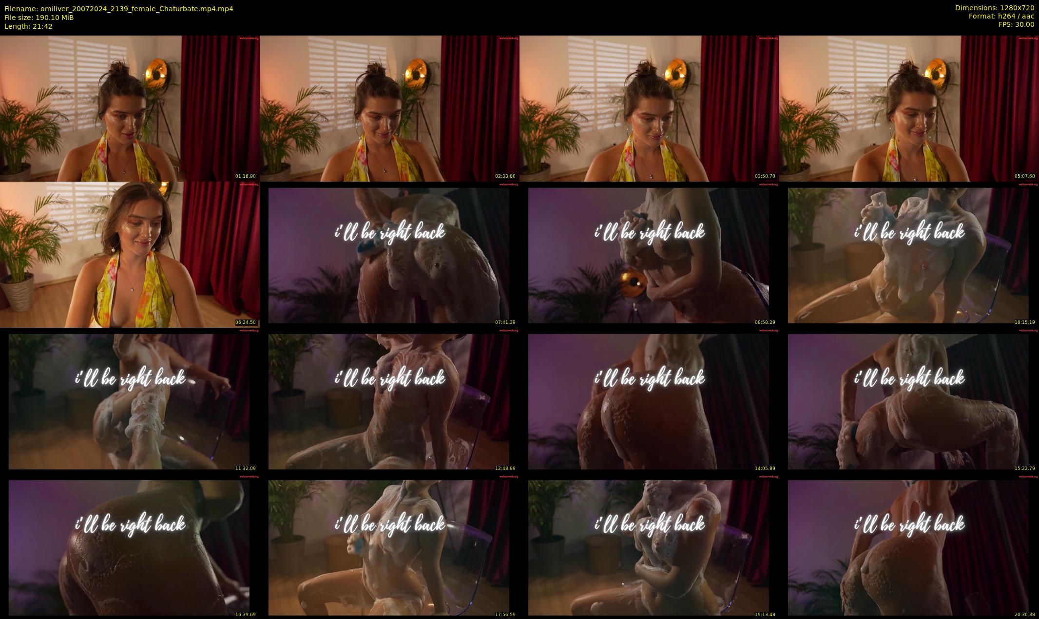 omiliver — 22 minute Chaturbate female cam show recording, 720p, Jul 20, 2024