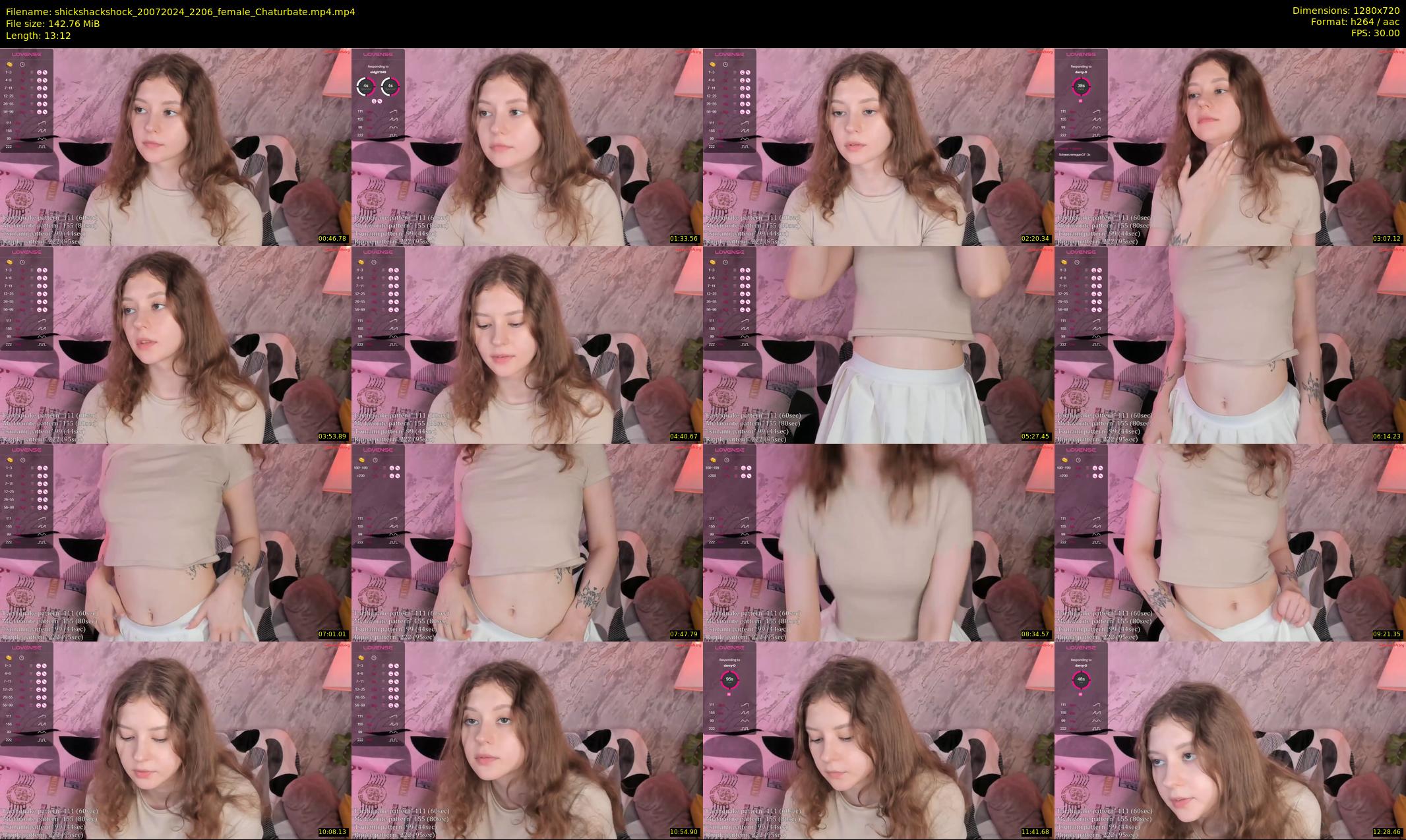 shickshackshock — 14 minute Chaturbate female cam show recording, 720p, Jul 20, 2024