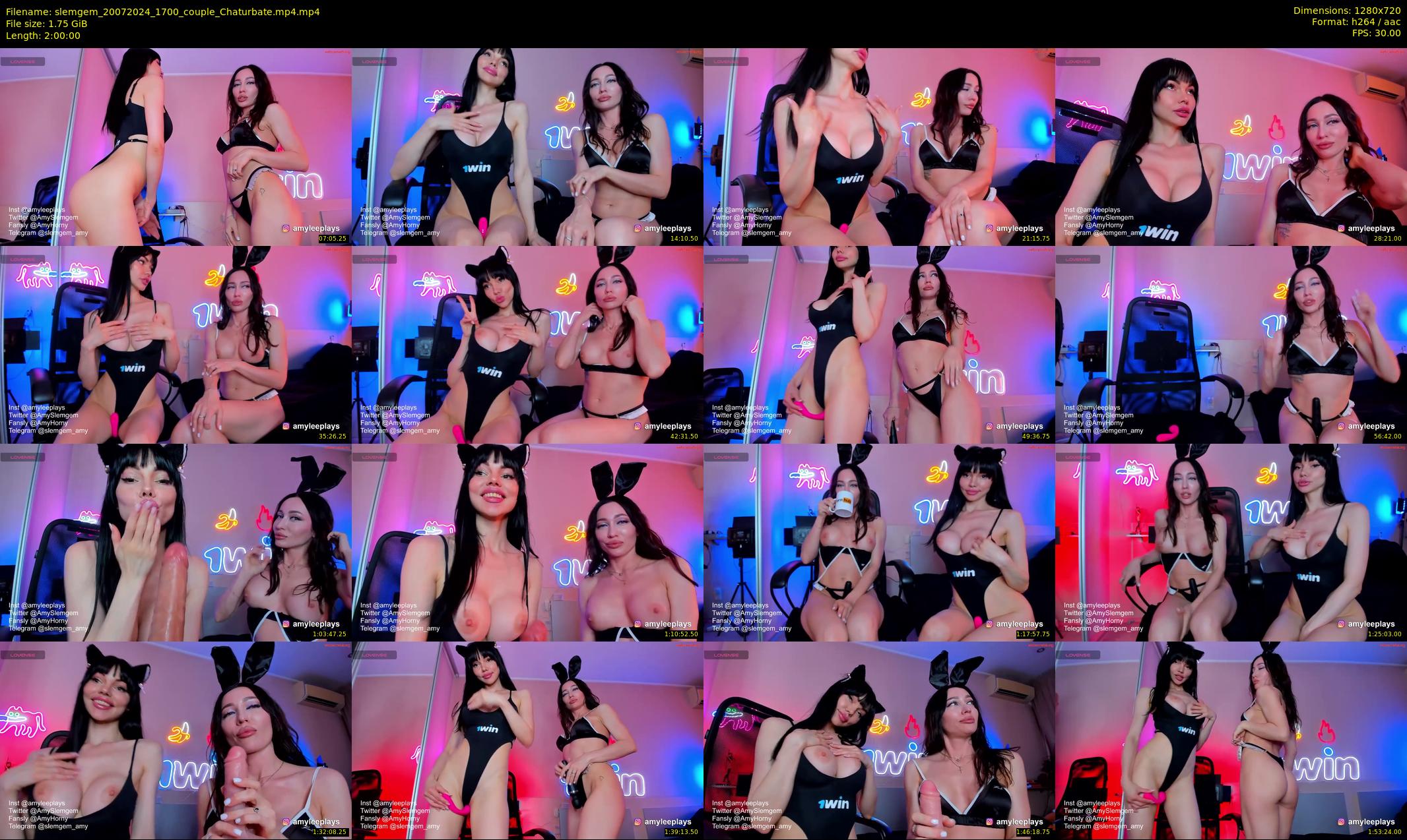 slemgem — 120 minute Chaturbate couple cam show recording, 720p, Jul 20, 2024