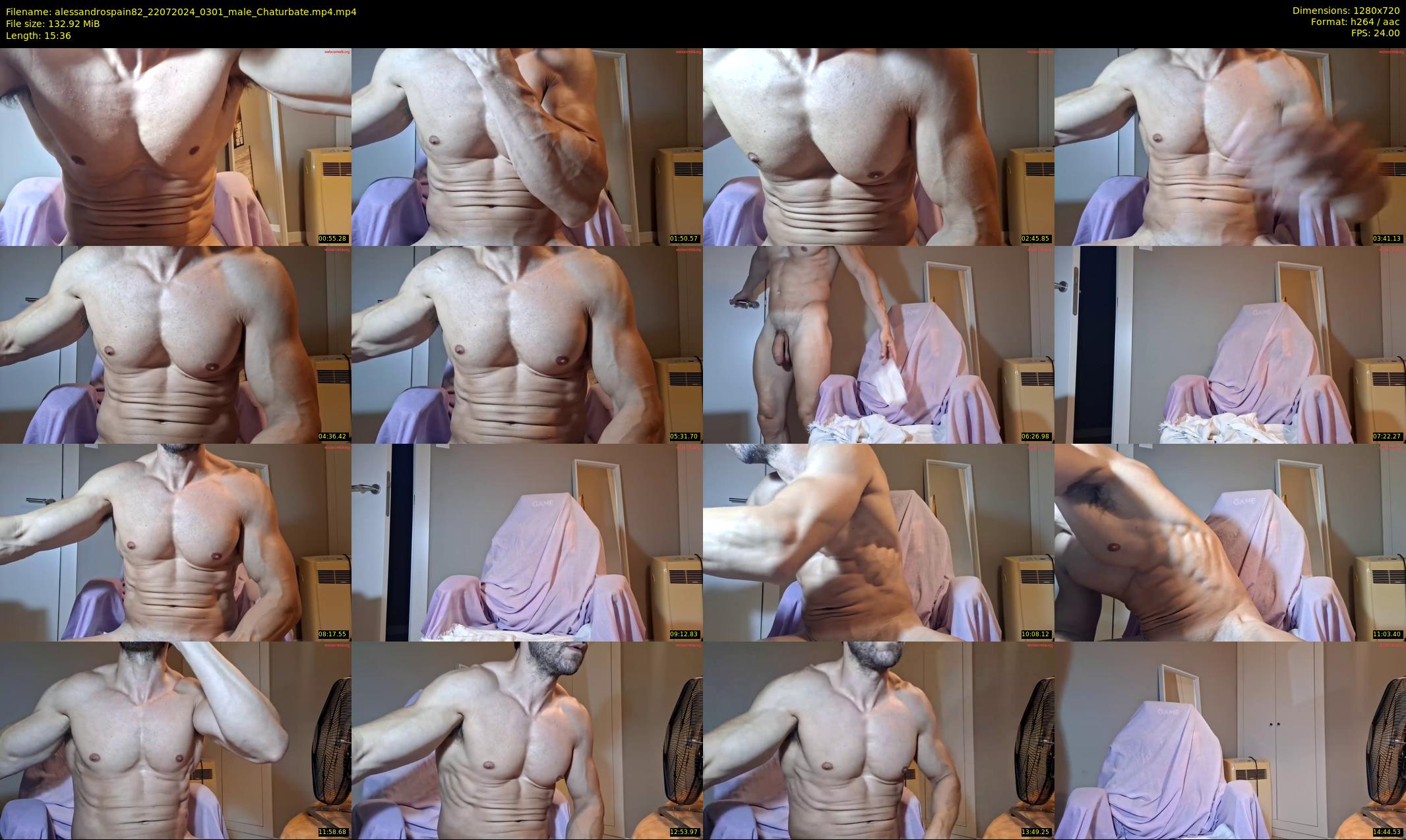 alessandrospain82 — 16 minute Chaturbate male cam show recording, 720p, Jul 22, 2024