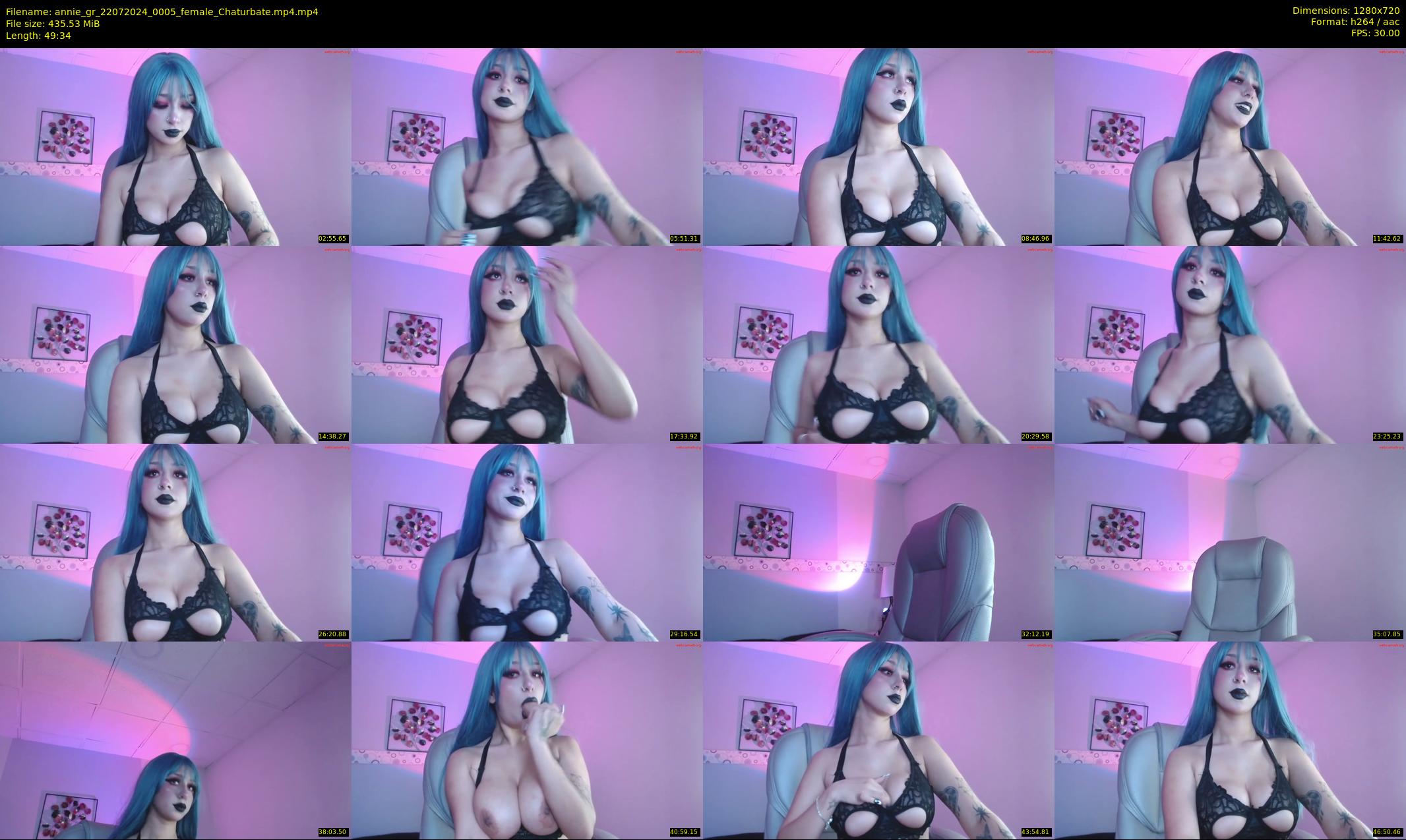 annie_gr — 50 minute Chaturbate female cam show recording, 720p, Jul 22, 2024