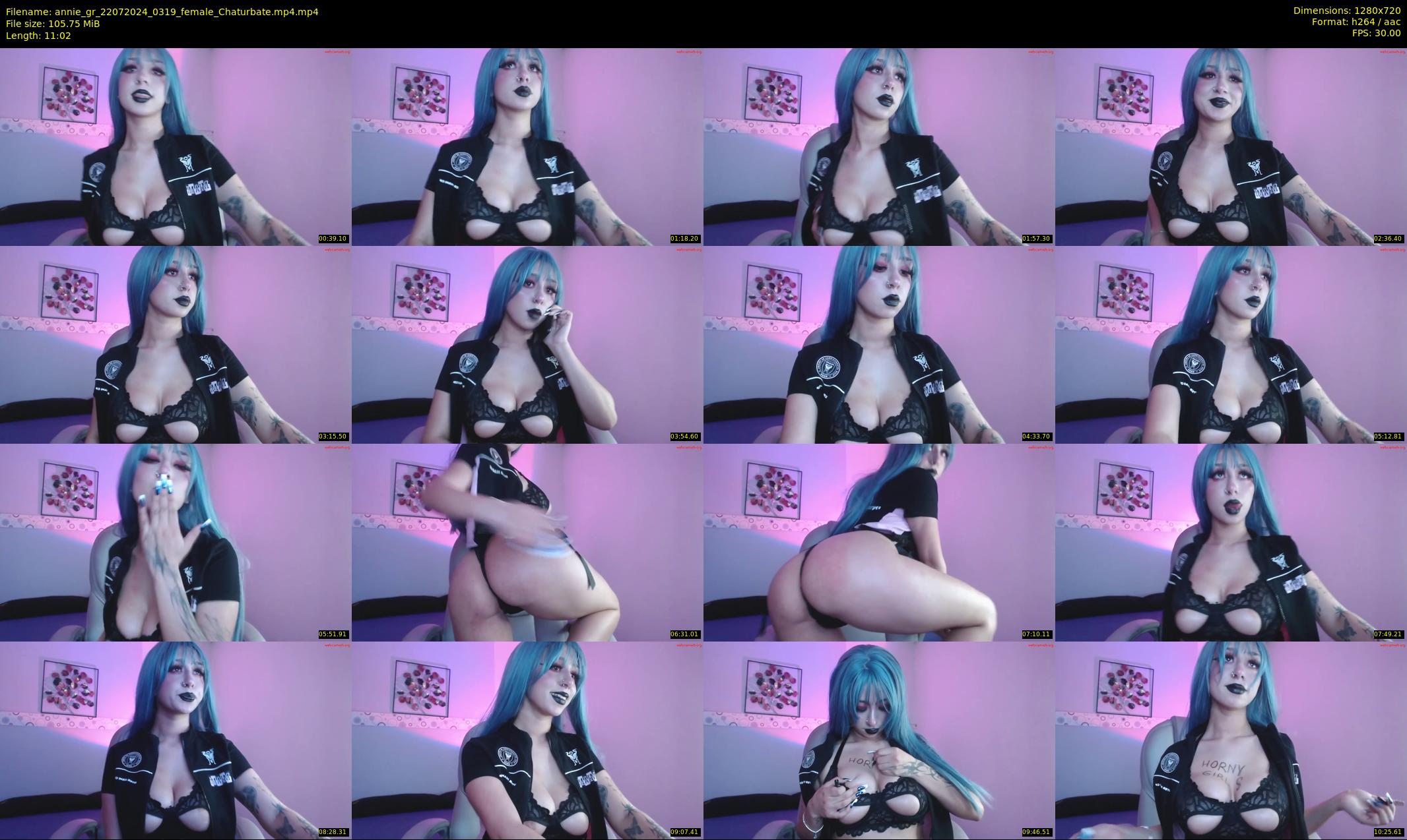 annie_gr — 12 minute Chaturbate female cam show recording, 720p, Jul 22, 2024