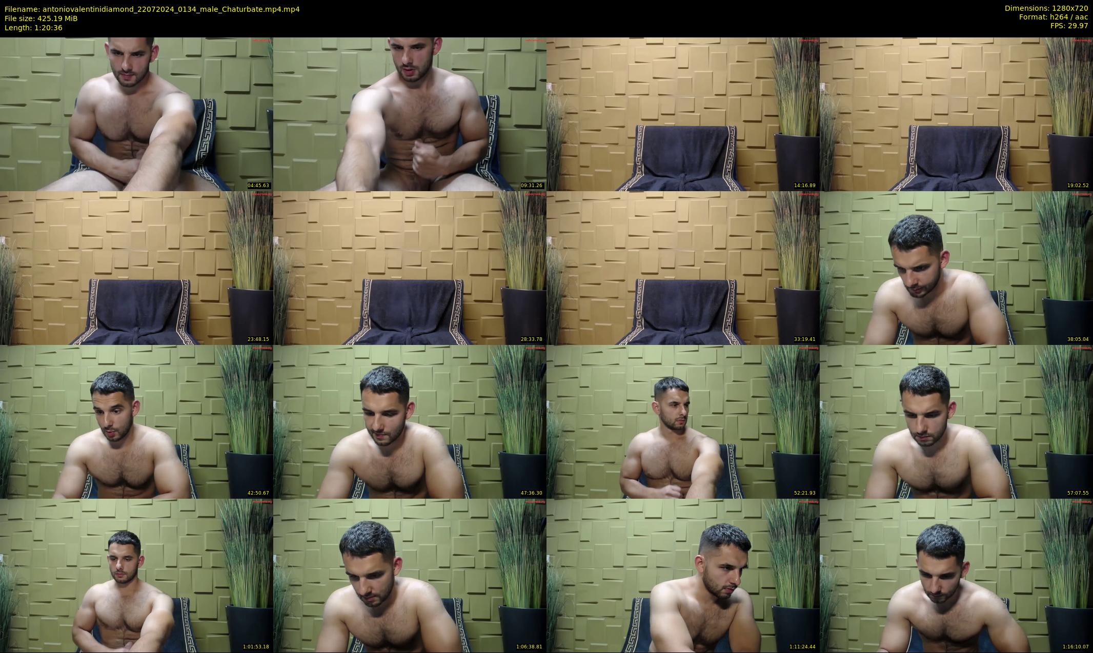 antoniovalentinidiamond — 81 minute Chaturbate male cam show recording, 720p, Jul 22, 2024
