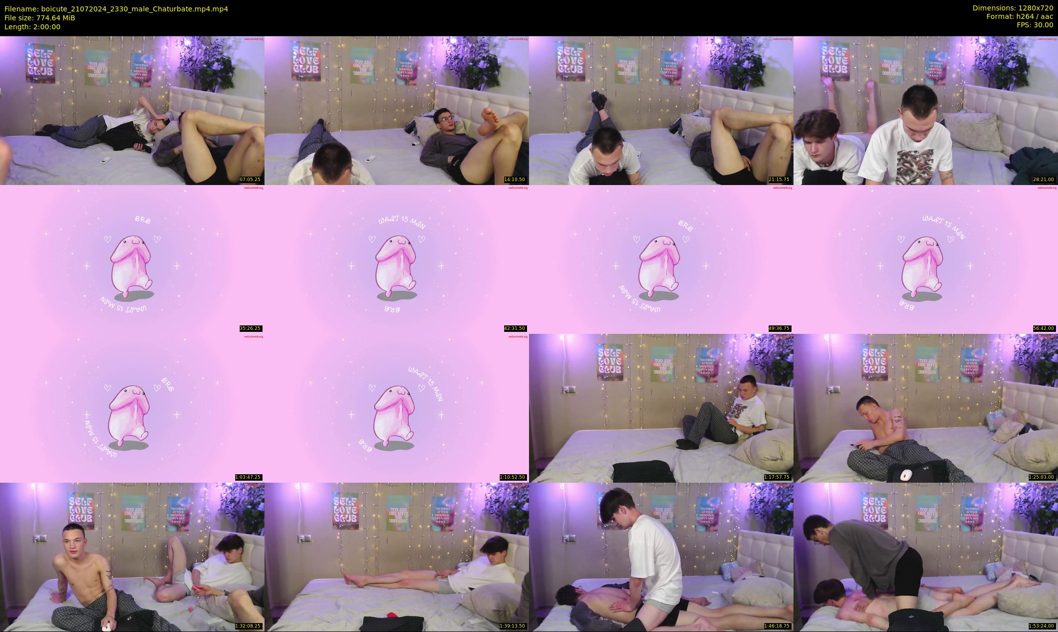 boicute — 120 minute Chaturbate male cam show recording, 720p, Jul 21, 2024