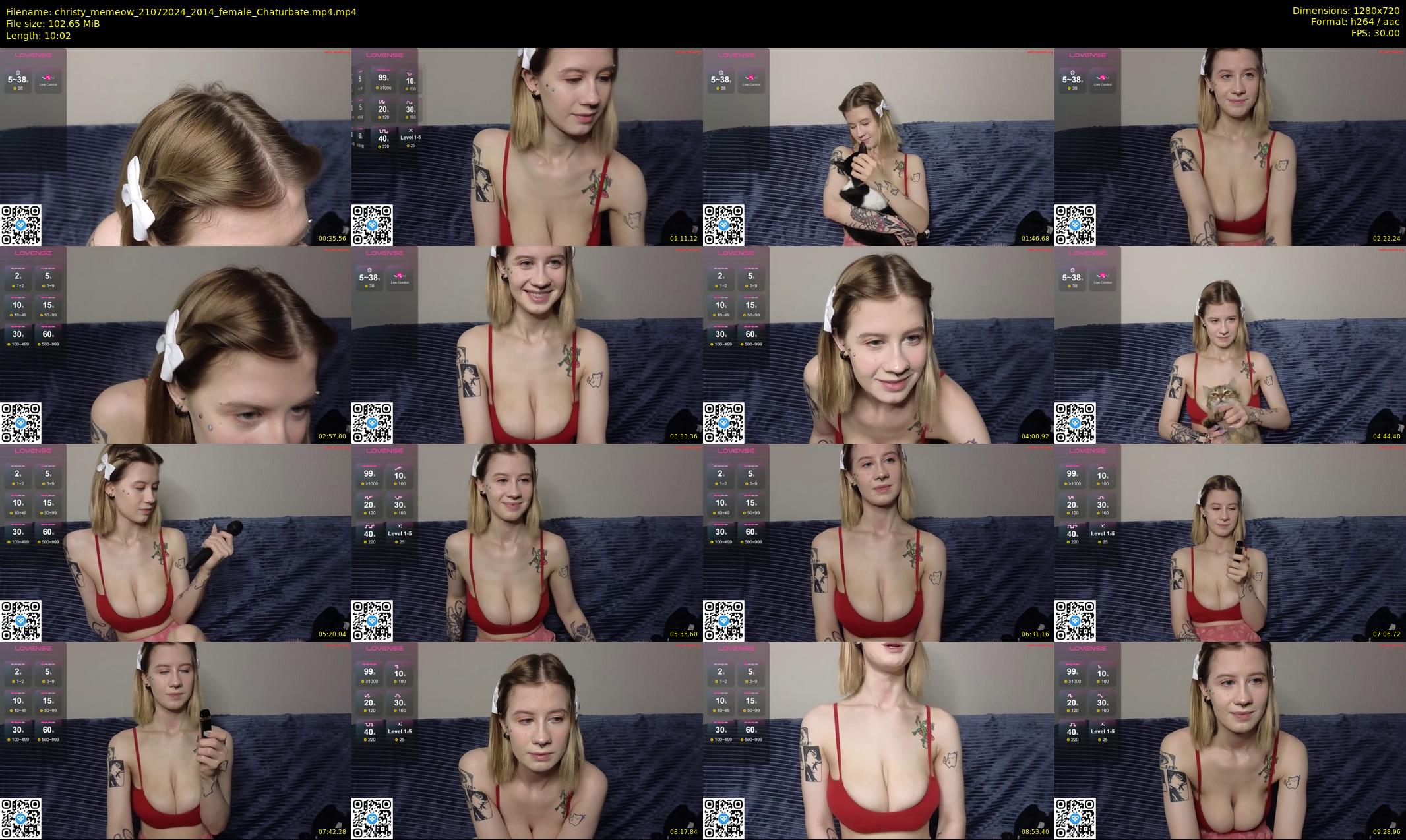 christy_memeow — 11 minute Chaturbate female cam show recording, 720p, Jul 21, 2024