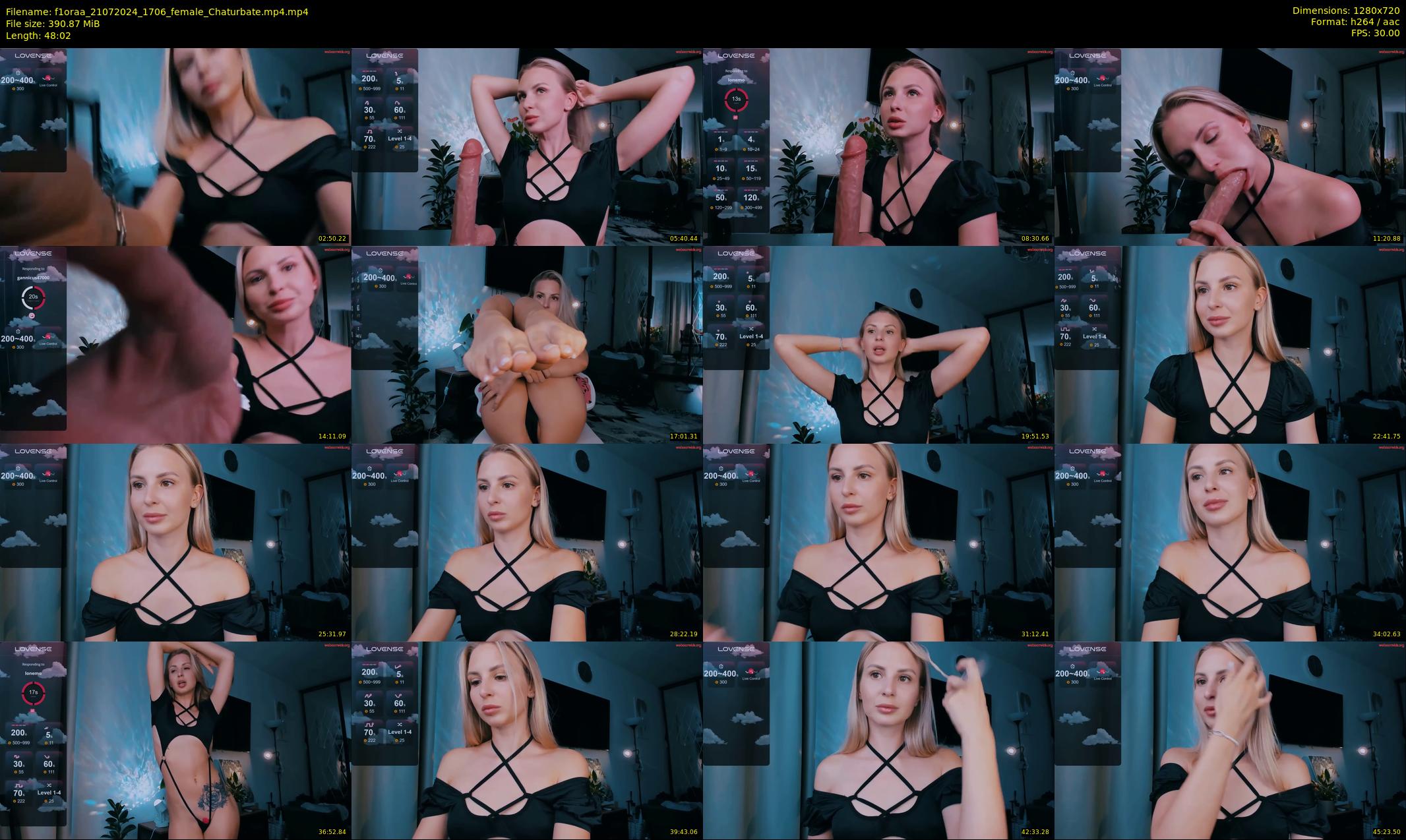 f1oraa — 49 minute Chaturbate female cam show recording, 720p, Jul 21, 2024