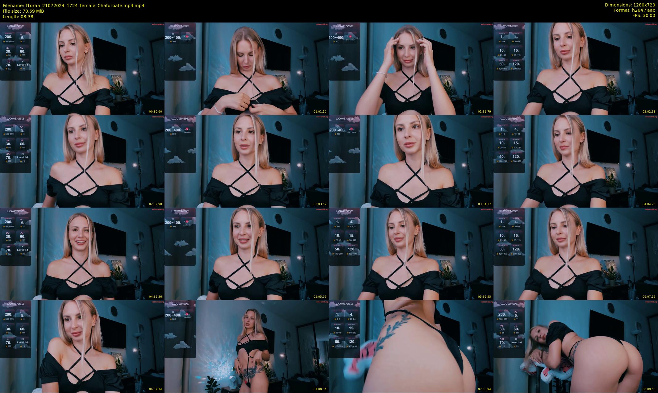 f1oraa — 9 minute Chaturbate female cam show recording, 720p, Jul 21, 2024