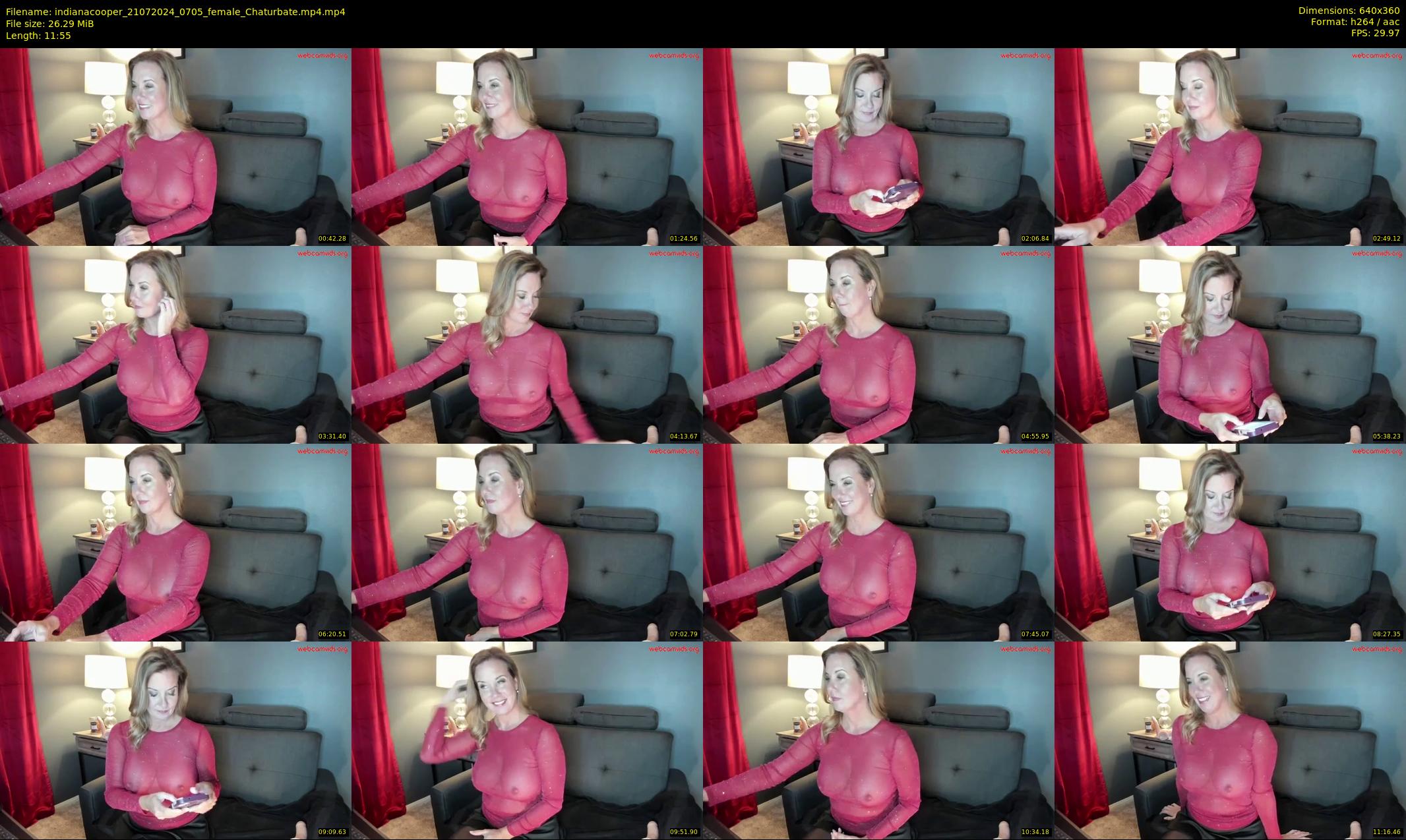indianacooper — 12 minute Chaturbate female cam show recording, 360p, Jul 21, 2024