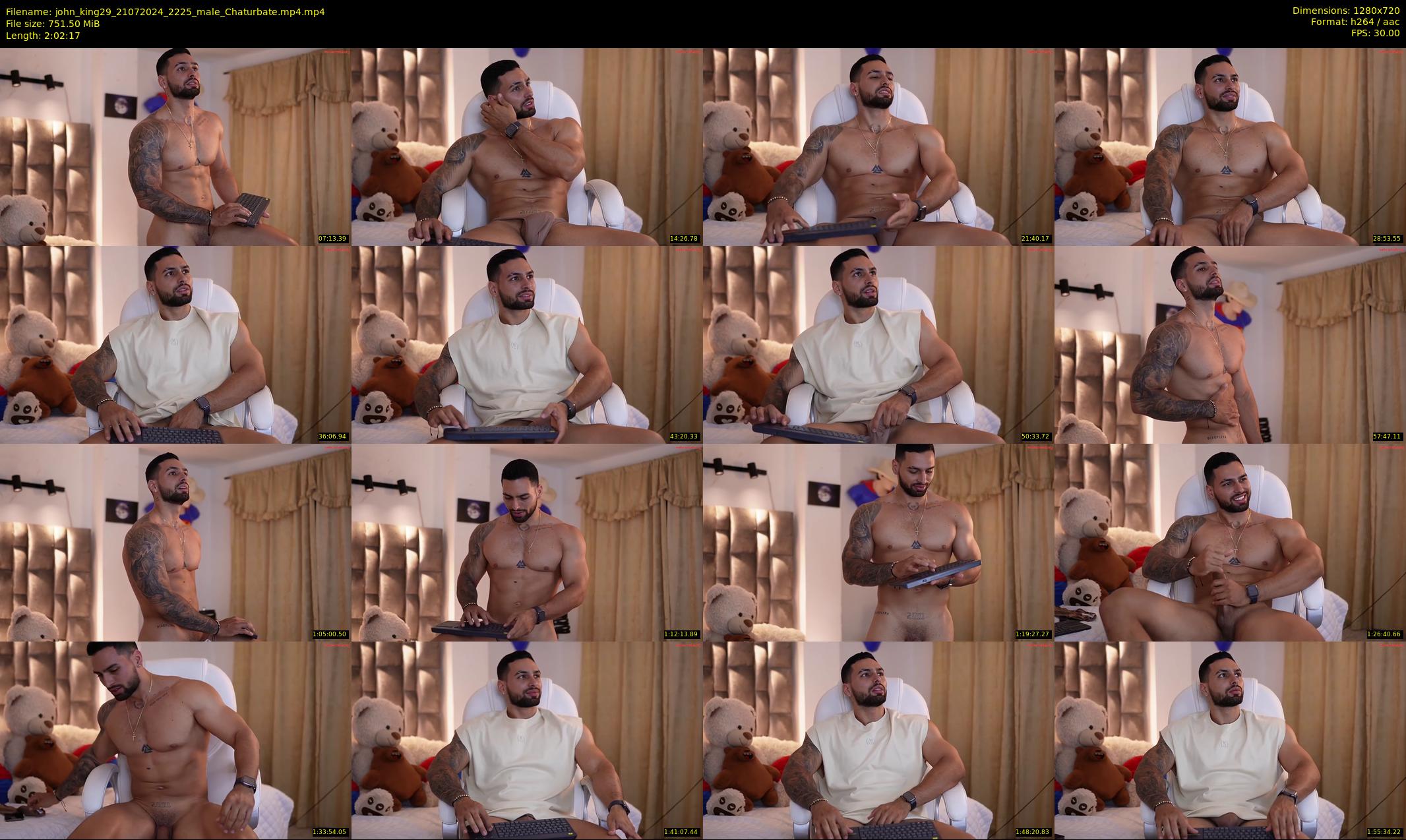 john_king29 — 123 minute Chaturbate male cam show recording, 720p, Jul 21, 2024
