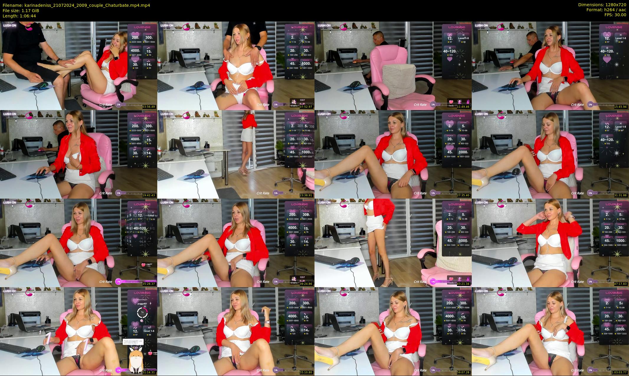 karinadeniss — 67 minute Chaturbate couple cam show recording, 720p, Jul 21, 2024