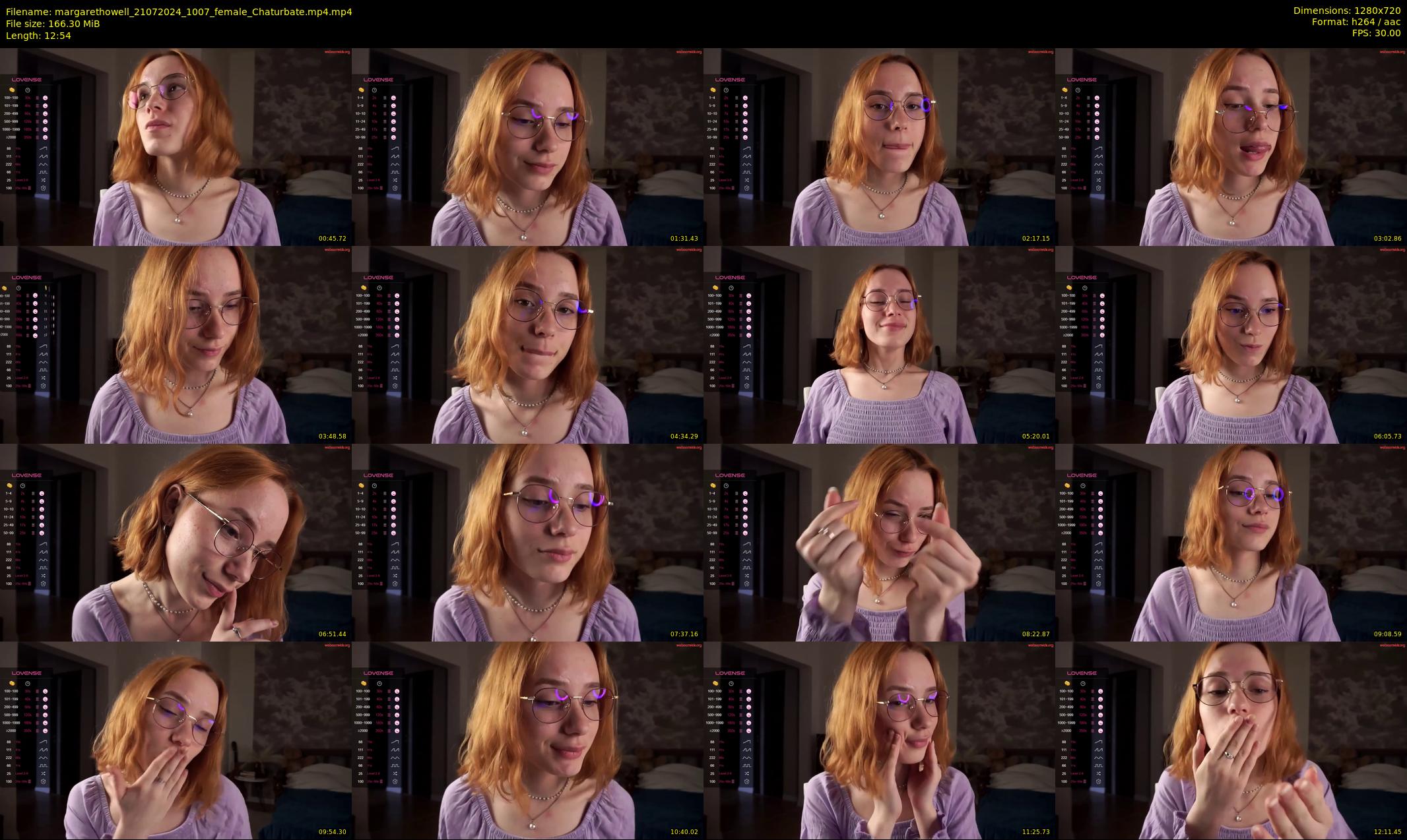 margarethowell — 13 minute Chaturbate female cam show recording, 720p, Jul 21, 2024