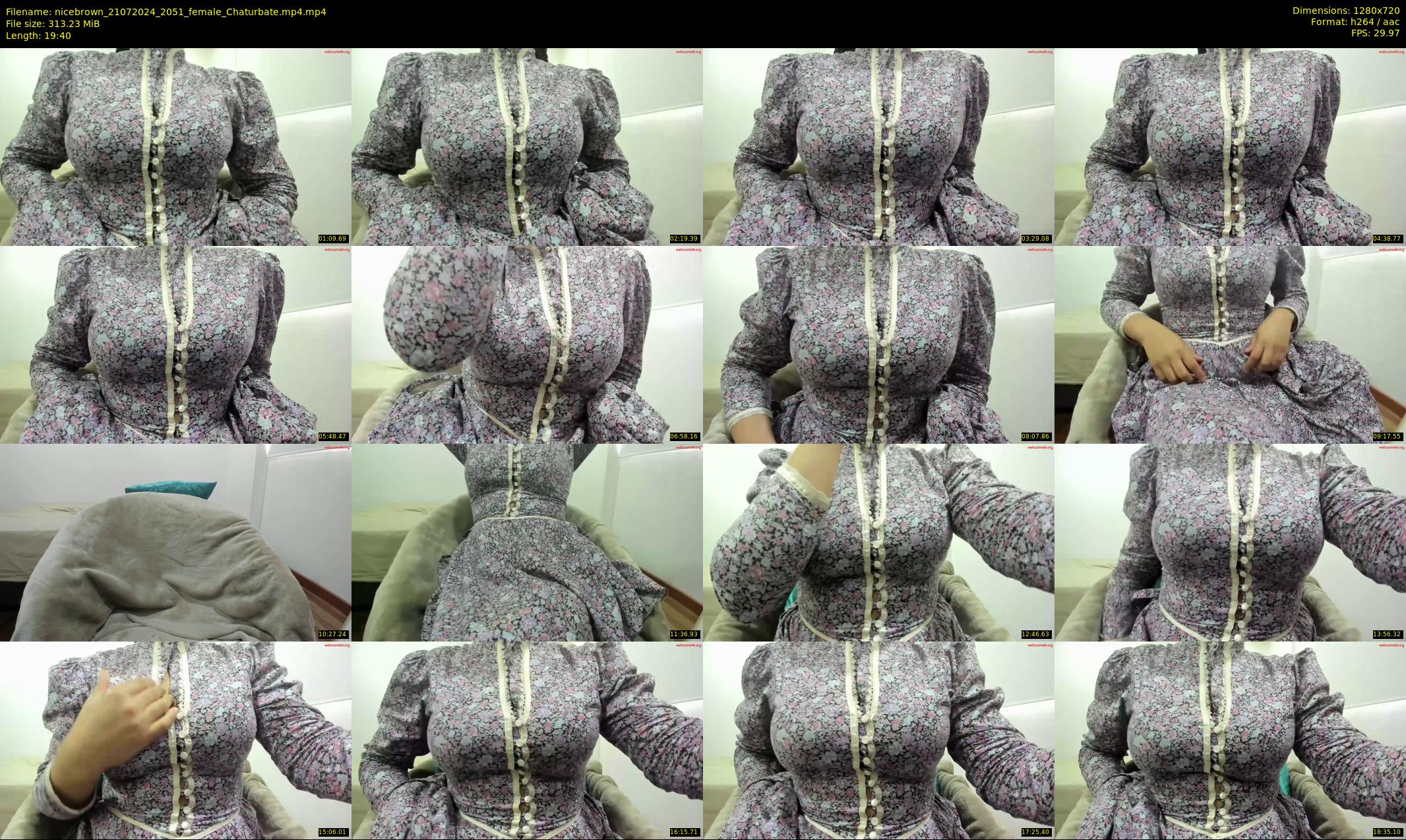 nicebrown — 20 minute Chaturbate female cam show recording, 720p, Jul 21, 2024