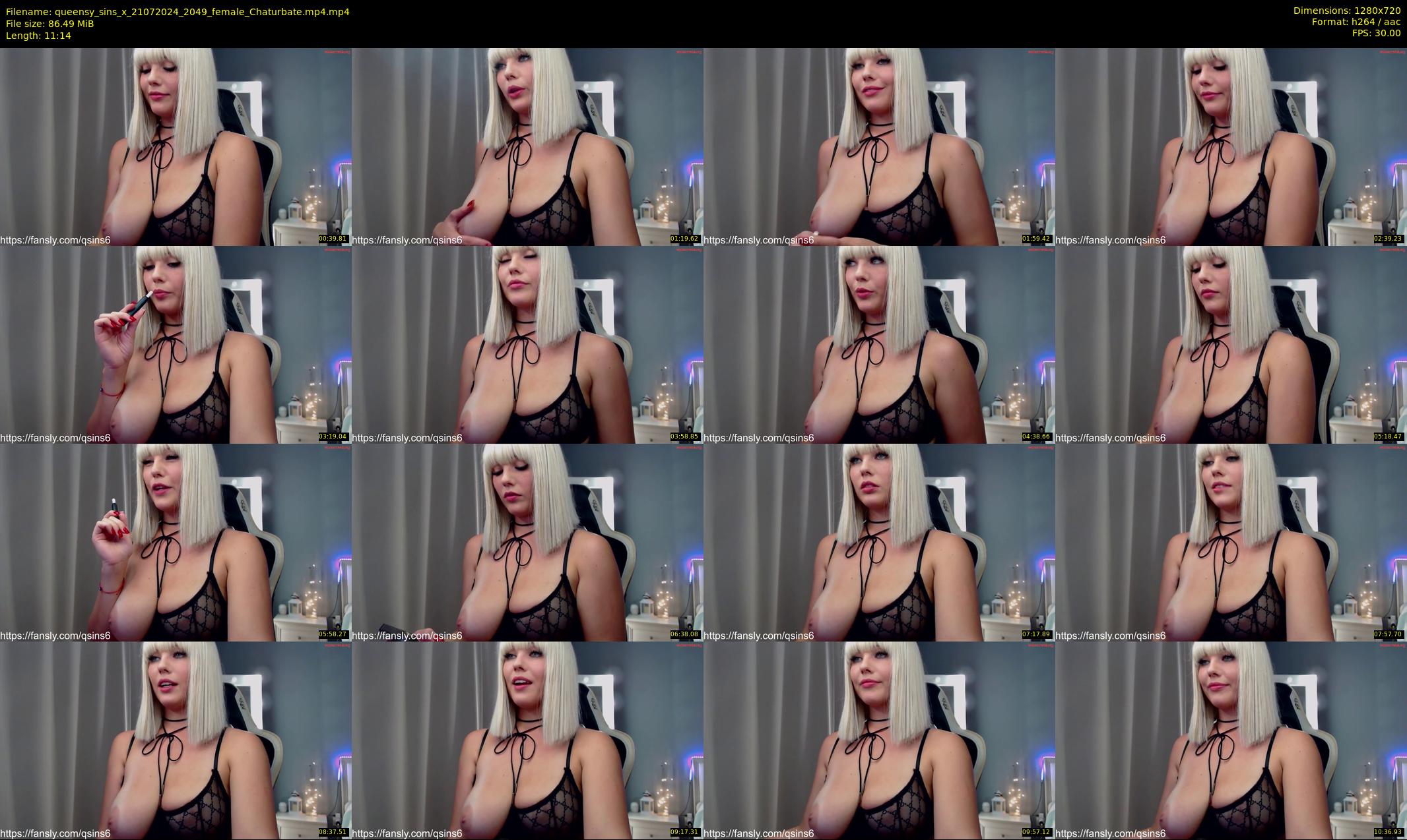 queensy_sins_x — 12 minute Chaturbate female cam show recording, 720p, Jul 21, 2024