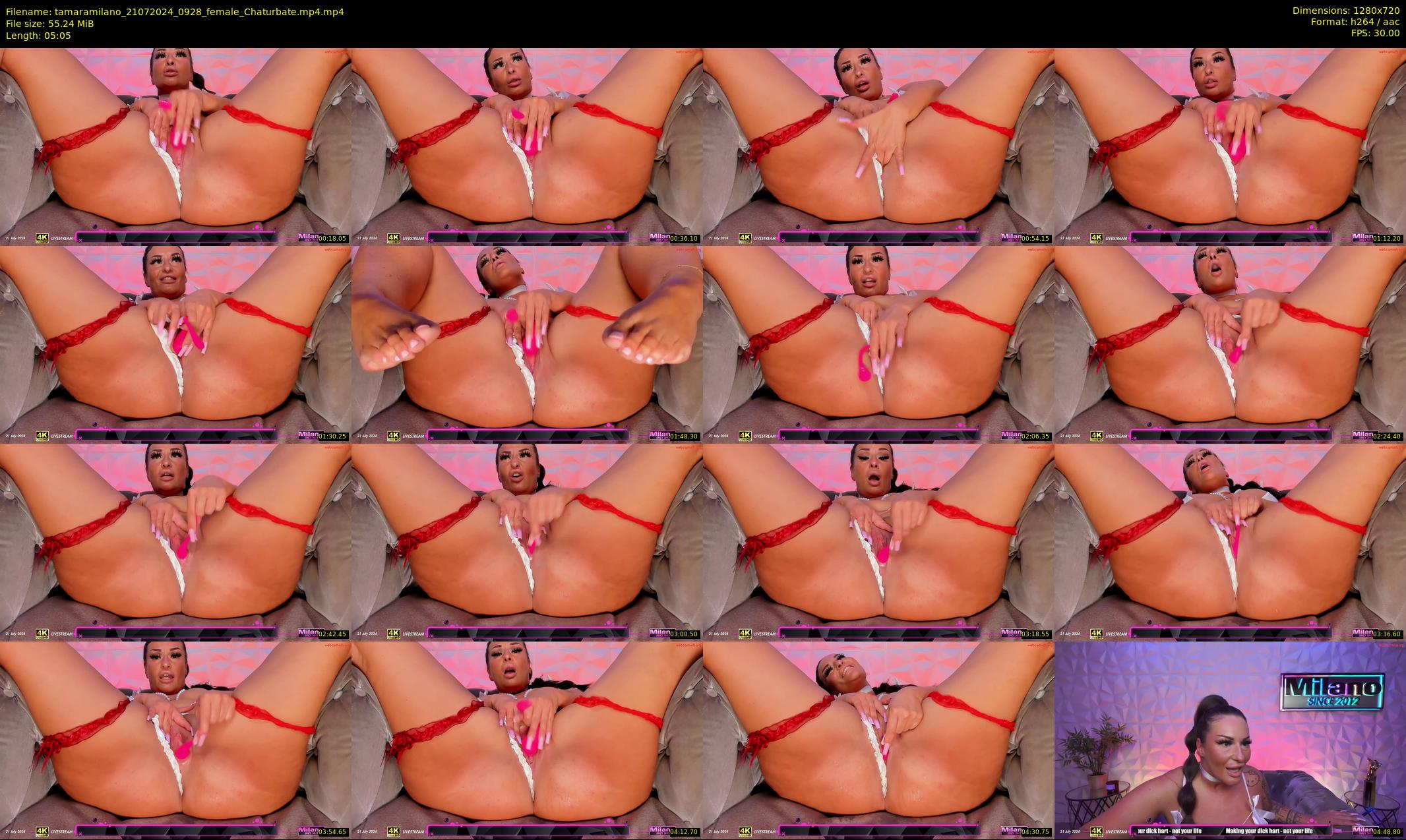 tamaramilano — 6 minute Chaturbate female cam show recording, 720p, Jul 21, 2024