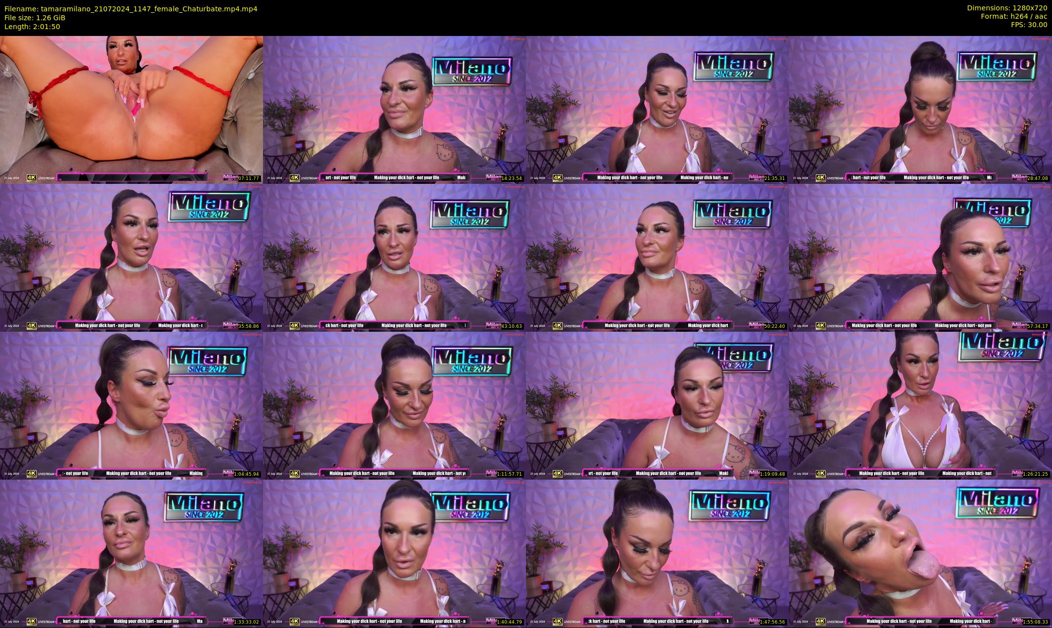 tamaramilano — 122 minute Chaturbate female cam show recording, 720p, Jul 21, 2024