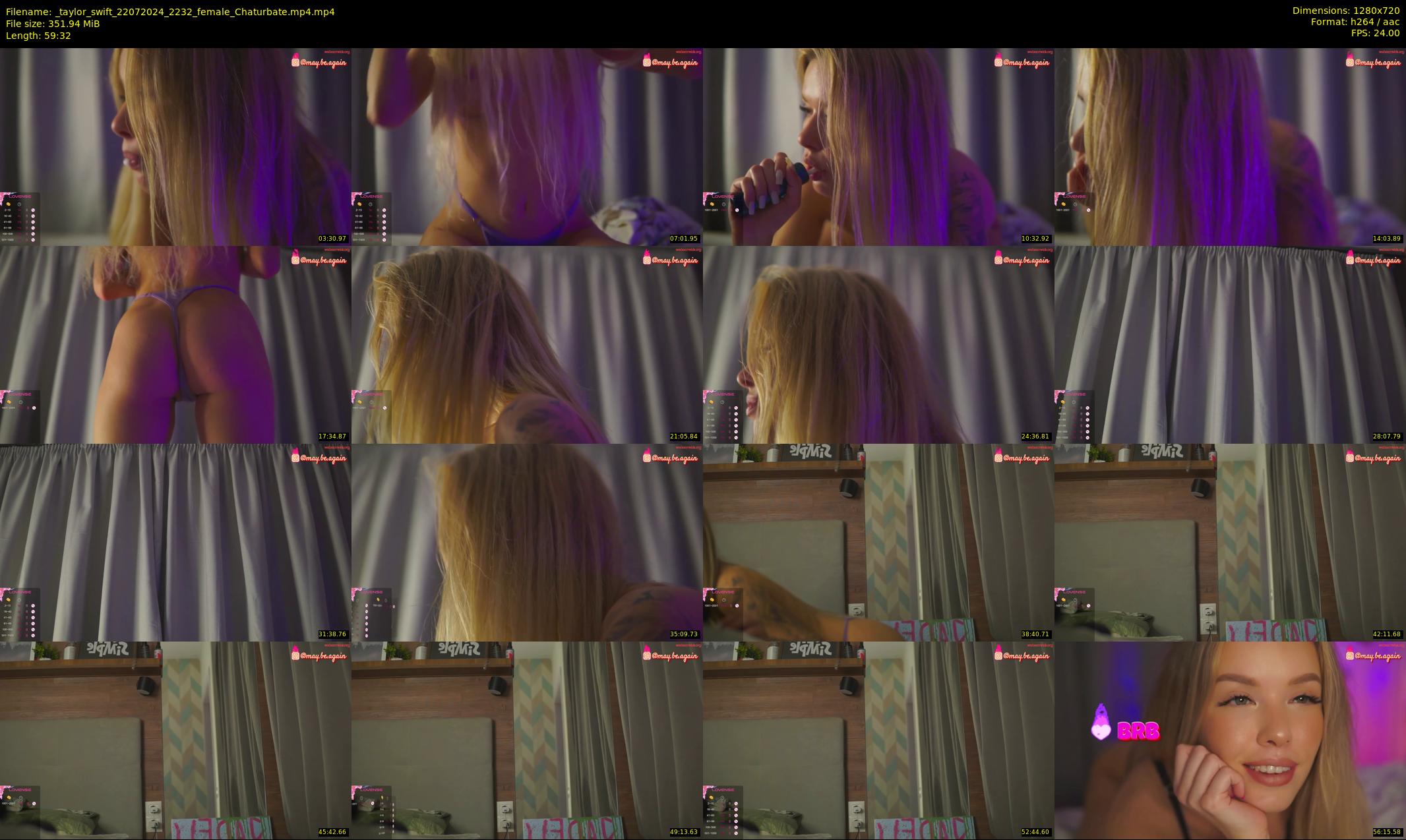 _taylor_swift — 60 minute Chaturbate female cam show recording, 720p, Jul 22, 2024