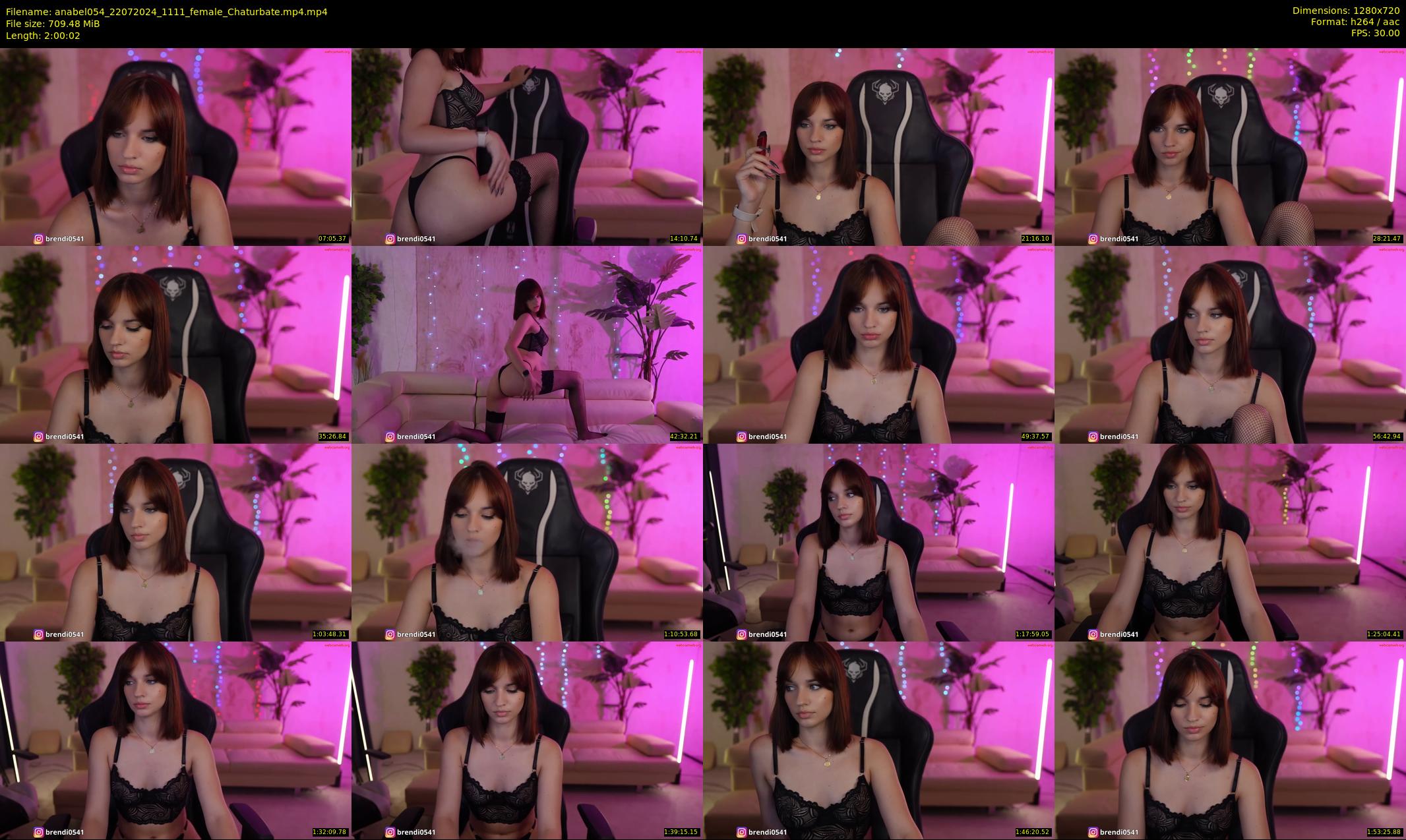 anabel054 — 121 minute Chaturbate female cam show recording, 720p, Jul 22, 2024