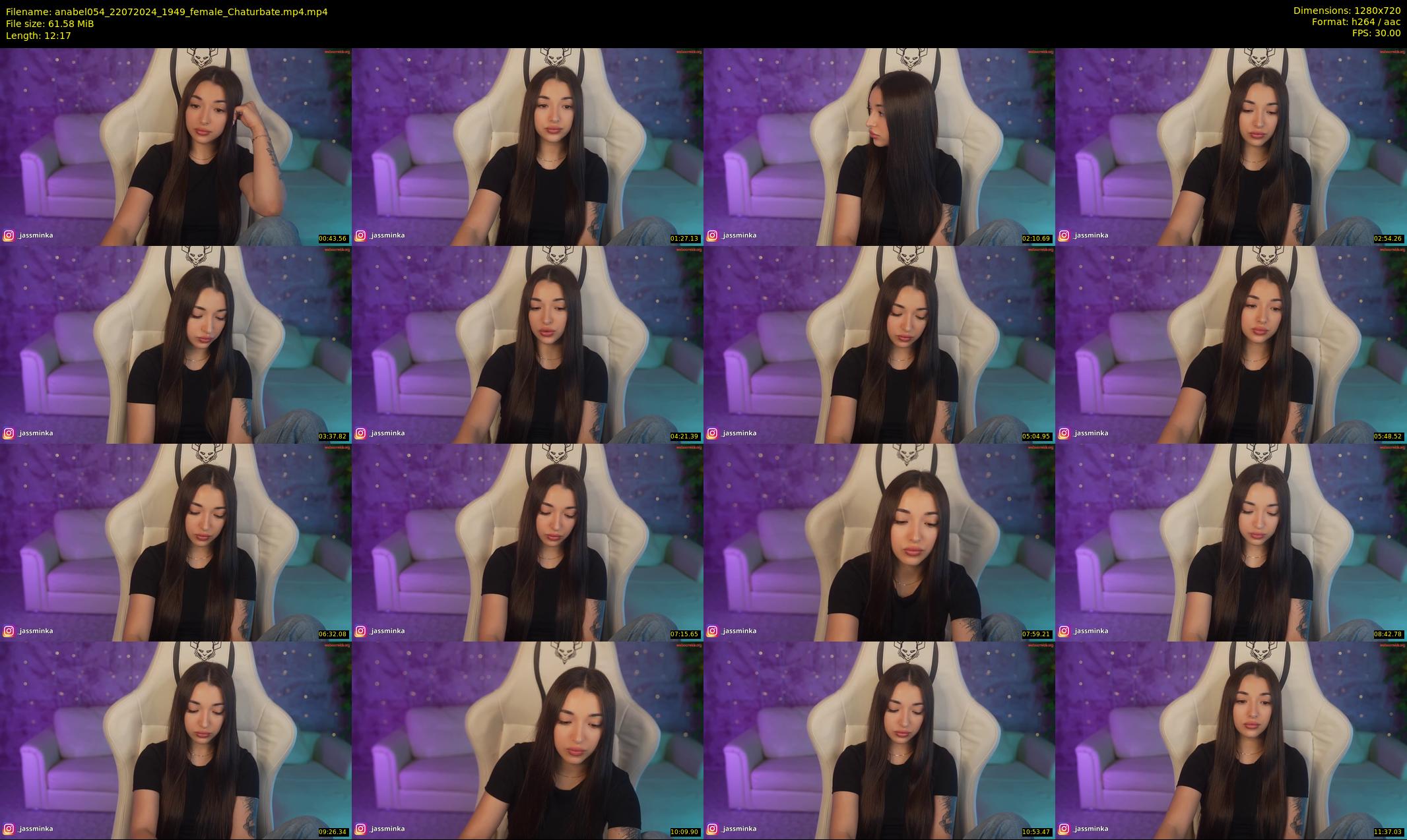 anabel054 — 13 minute Chaturbate female cam show recording, 720p, Jul 22, 2024