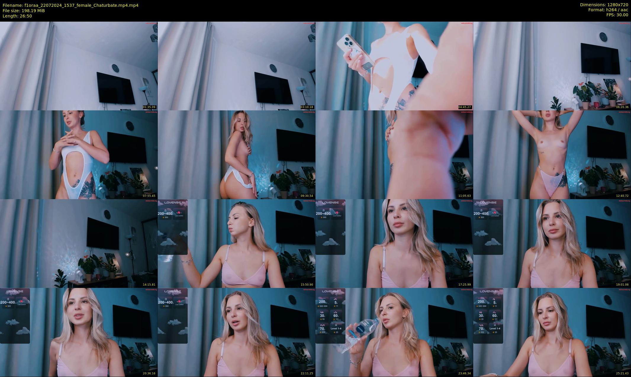 f1oraa — 27 minute Chaturbate female cam show recording, 720p, Jul 22, 2024
